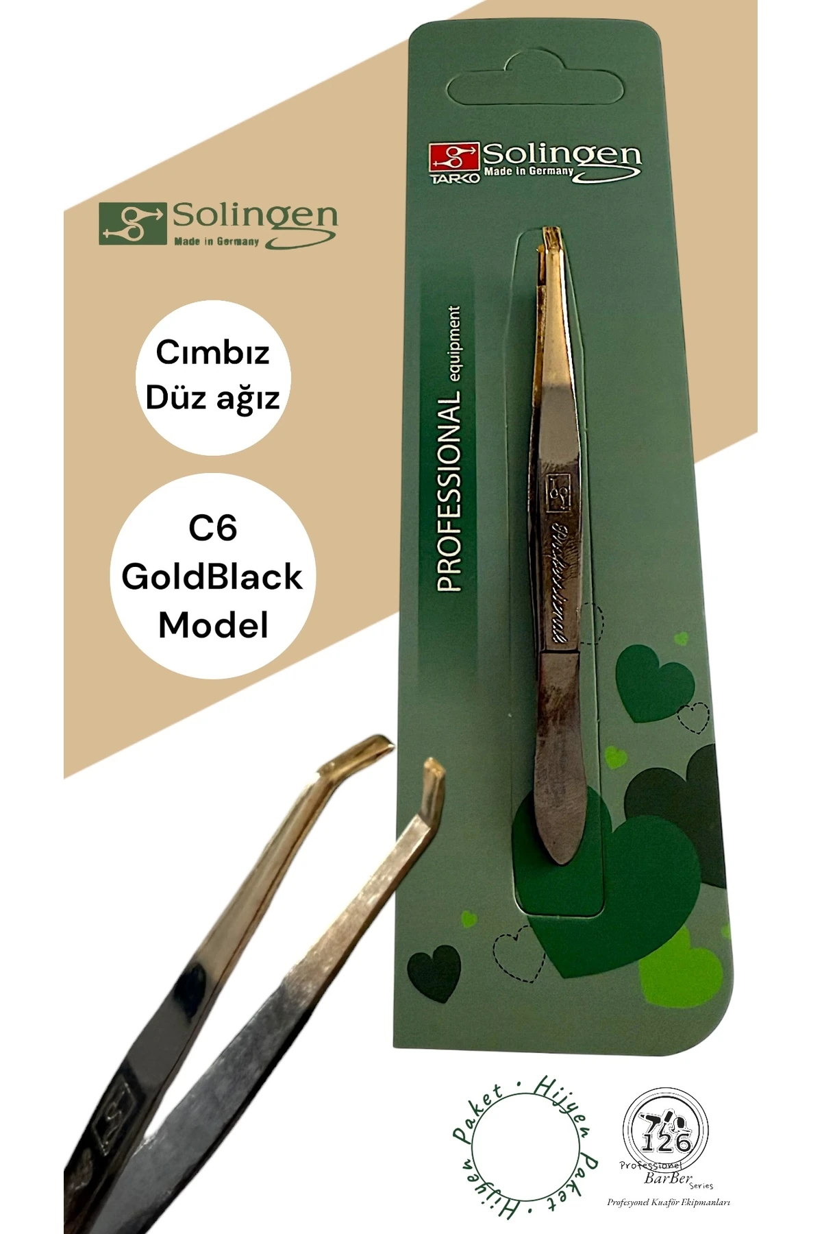 Solingen C6 Cımbız (GoldBlack,Büyük Boy ,Düz Ağız) main variant image