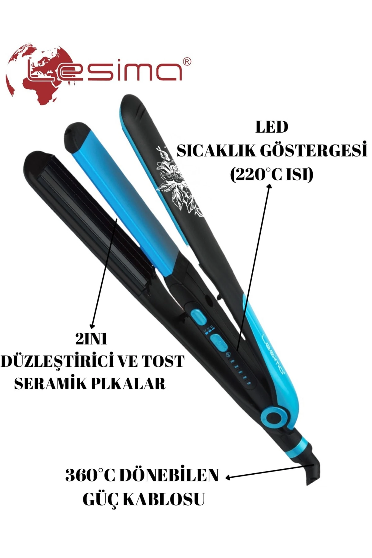 Ocean Serisi Saç Düzleştirici & Tost Katlama Professional Yeni main variant image