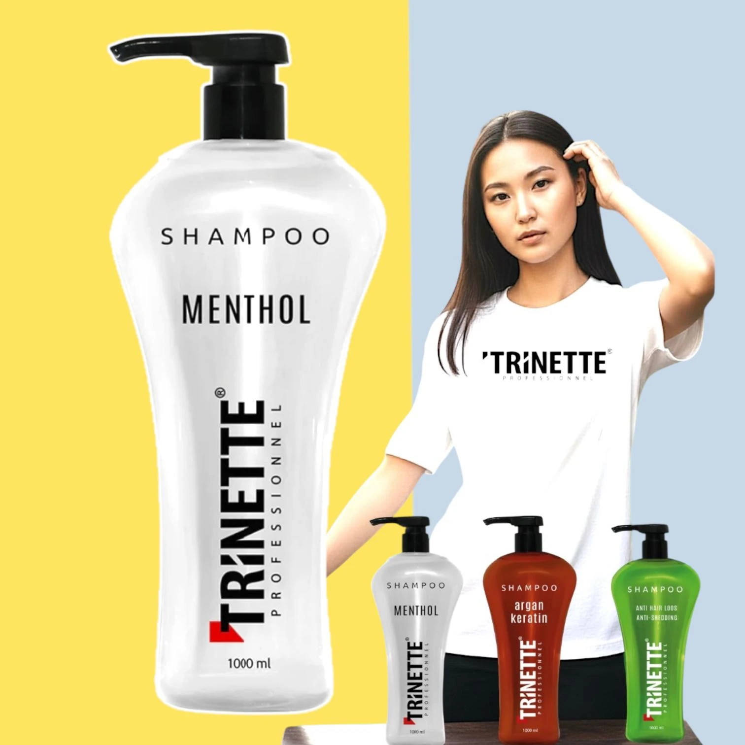 Trinette 1000 ML MENTOL KEPEK ÖNLEYİCİ Şampuan main variant image