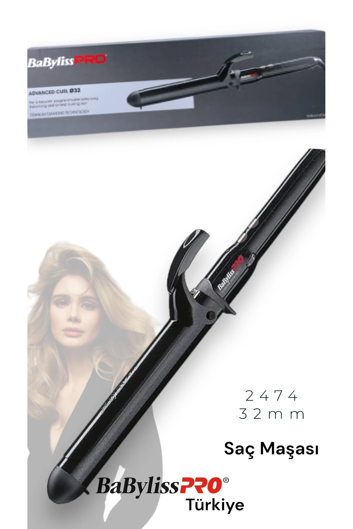 2474TDE 32 MM Titanyum Saç Maşası