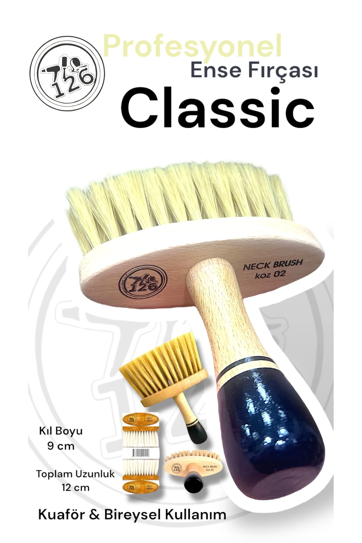 126 koz02 Ense Fırçası (2 Adet)
