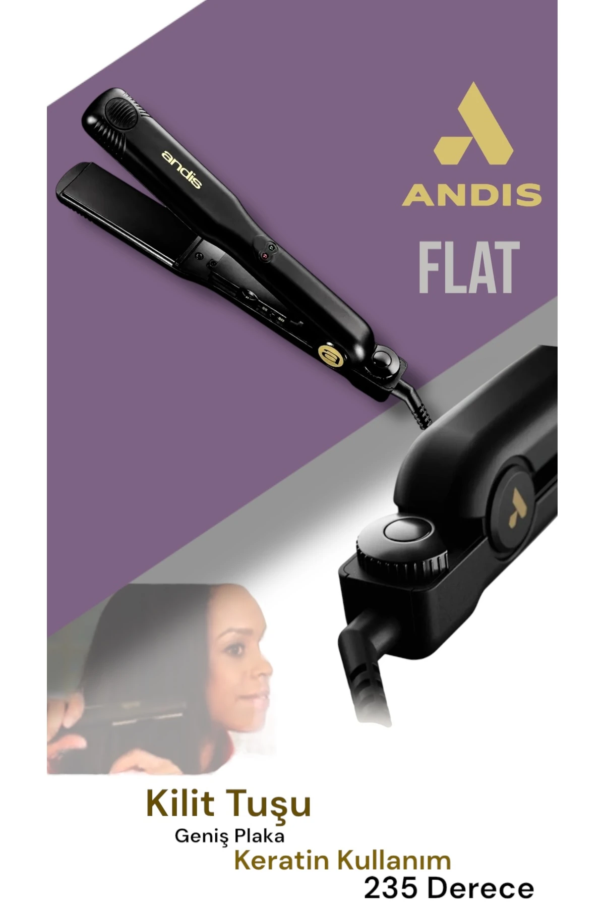 FLAT Saç Düzleştiricisi (koz07 Tarak Hediyeli)