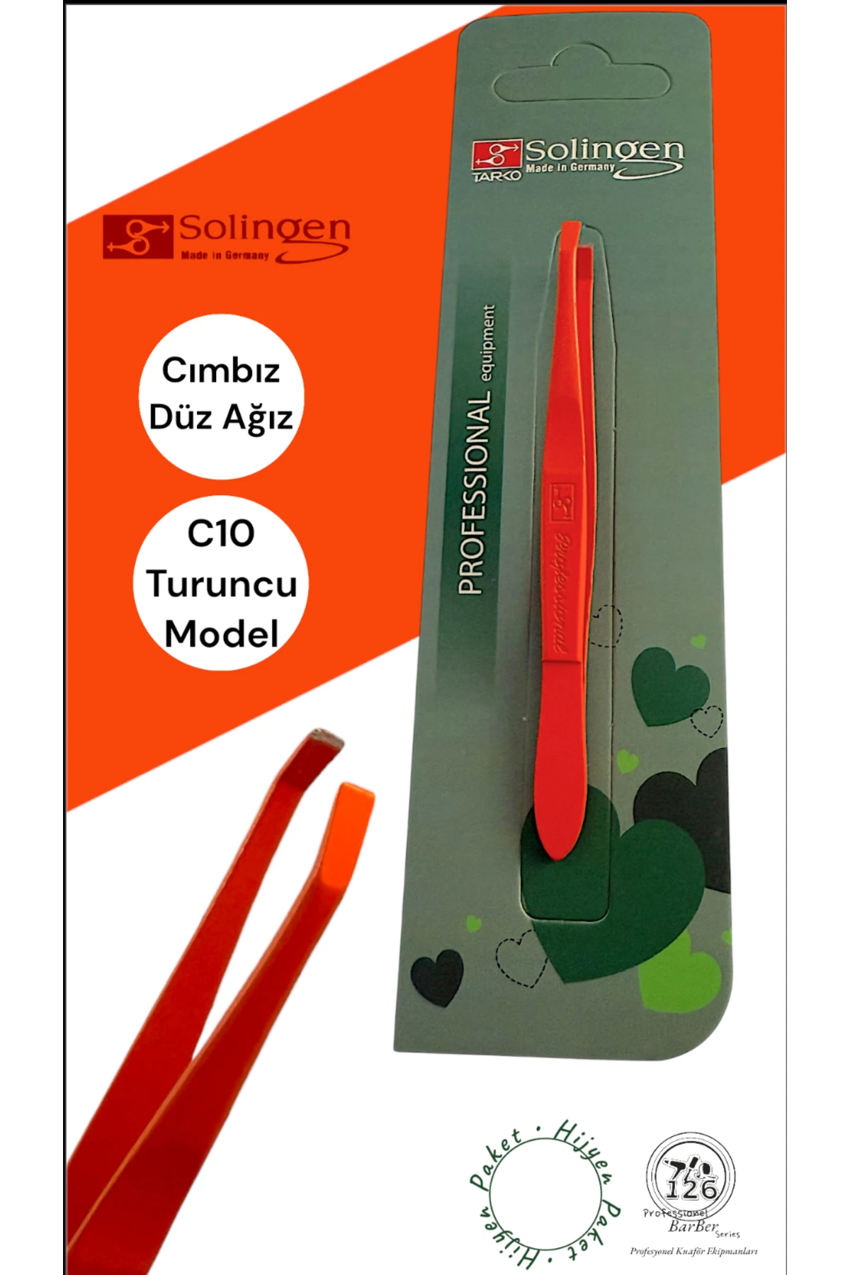 Solingen C10 Cımbız (Turuncu,Düz Ağız,Büyük Boy) main variant image