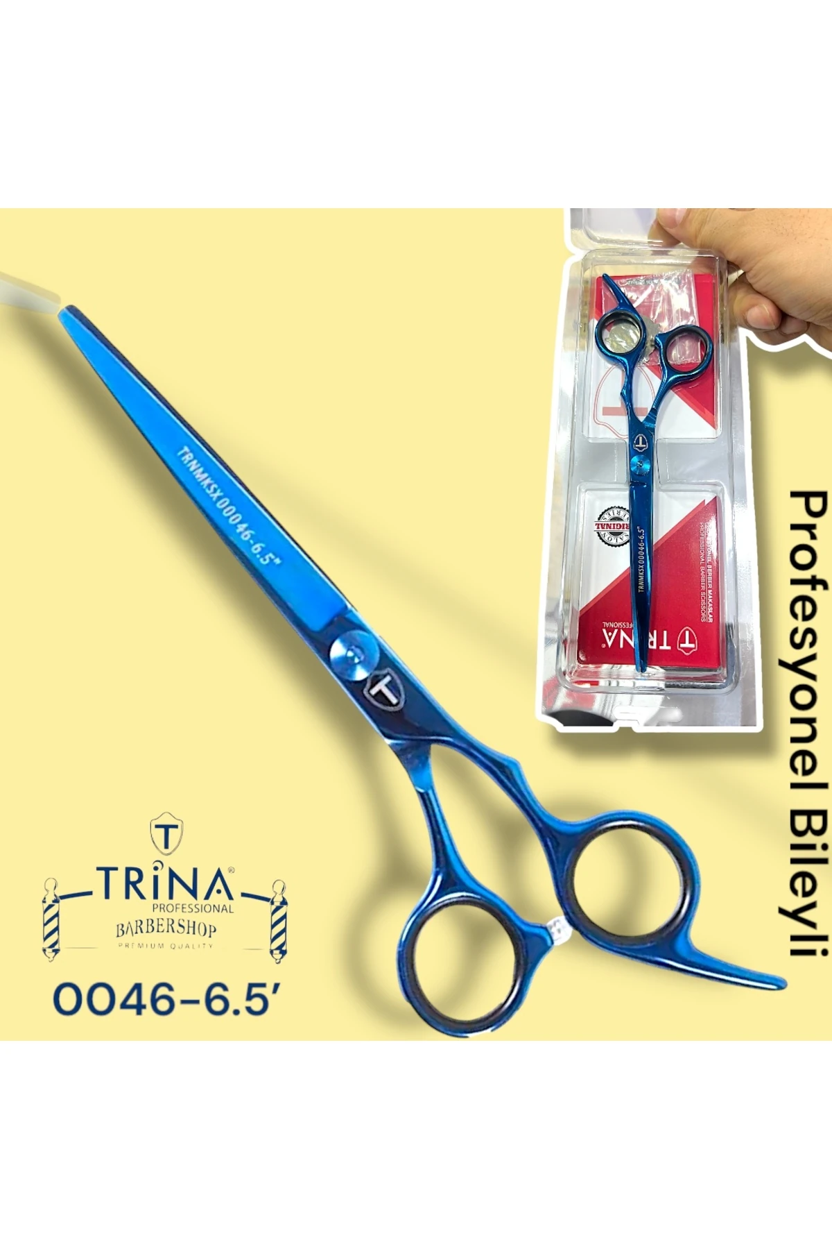 0046 6.5 inç Saç Kesim Makası + Suluk Hediyeli image