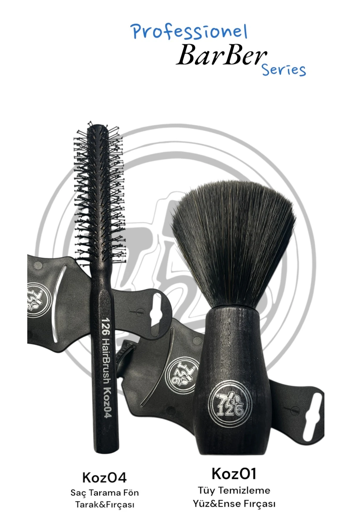 126 koz04 Saç Şekillendirici Fırça & koz01 Ense Temizleme Fırçası image