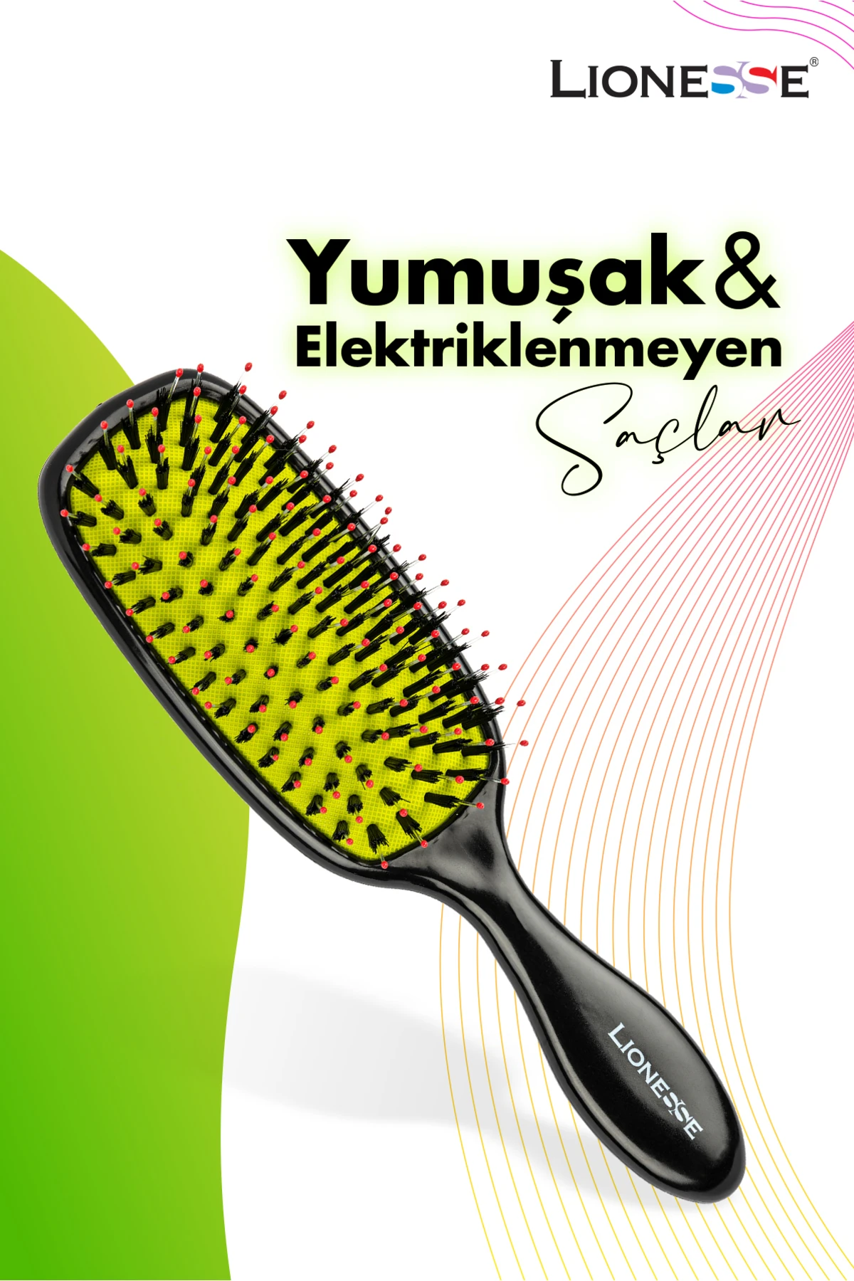 Elektriklenme Önleyici Saç Fırçası 8910 – Anti-statik Etkili, Yumuşak Tarama