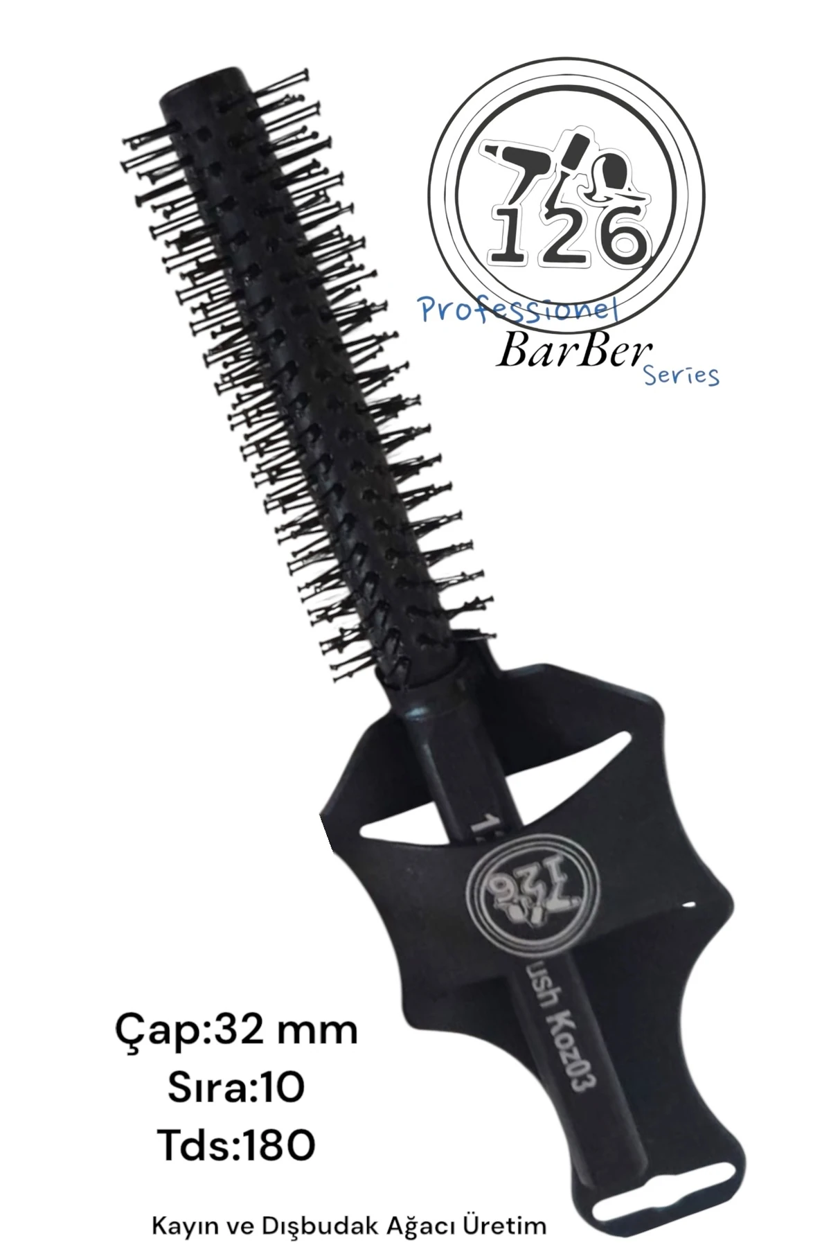 126 HairBrush Seti Koz01 Ense Fırçası , KozXX Fade Fırça, Koz03 Koz04 Fön Tarak Seti
