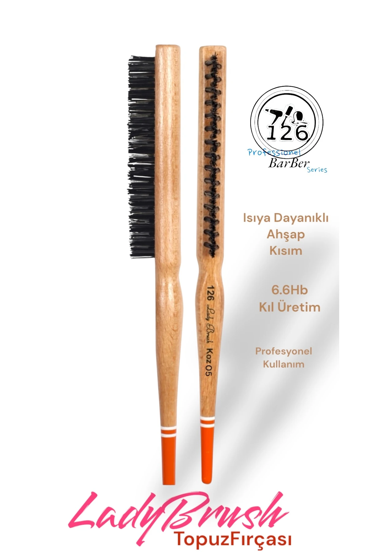 126 koz05 2 adet Topuz Fırçası + Ombre Tarak Hediyeli!
