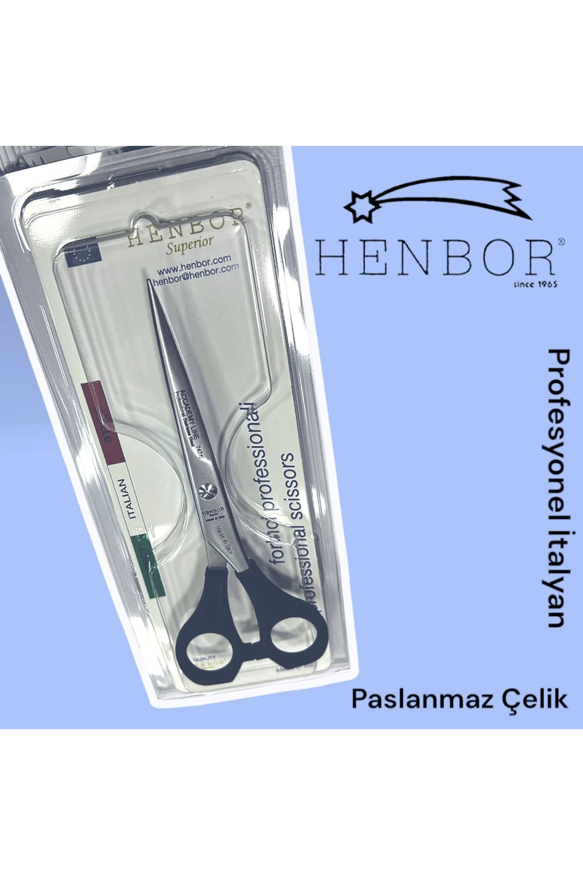 747 6 inç Plastik Saplı Paslanmaz Çelik Saç Kesme Makası - Profesyonel