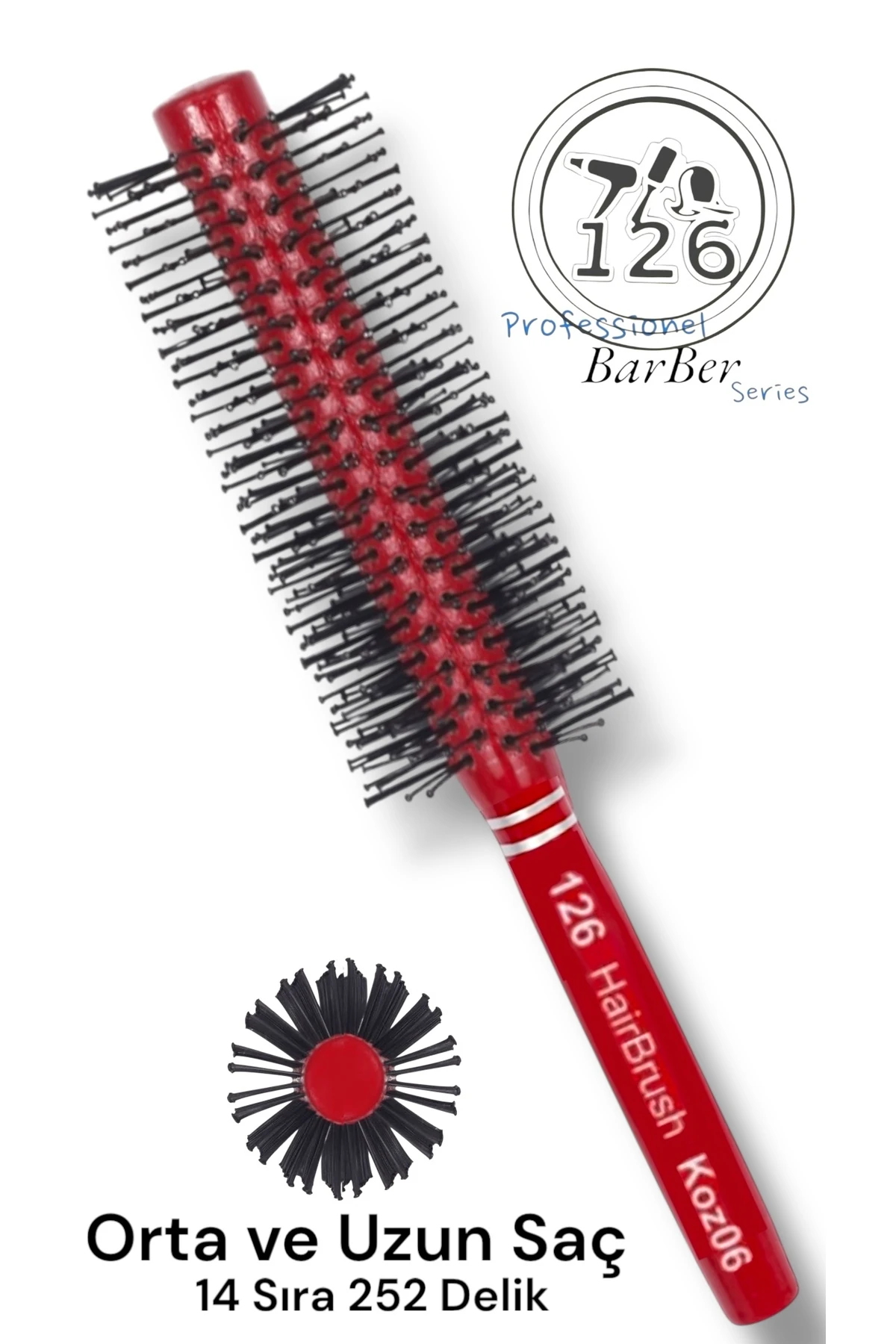 126 koz06 Profesyonel Saç Fön Fırçası & Tarak (43 mm Çap) (Orta Ve Uzun Saç) main variant image