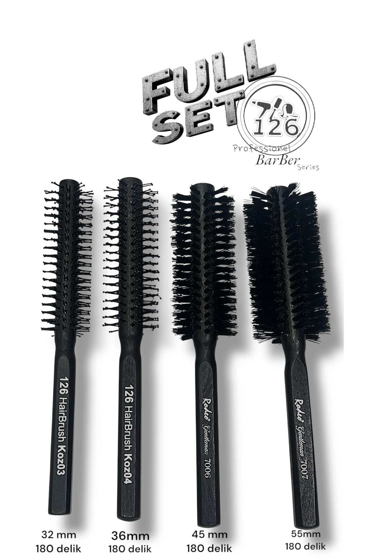 126 koz03 koz04 & 7006 , 7007 Saç Fırçası Seti