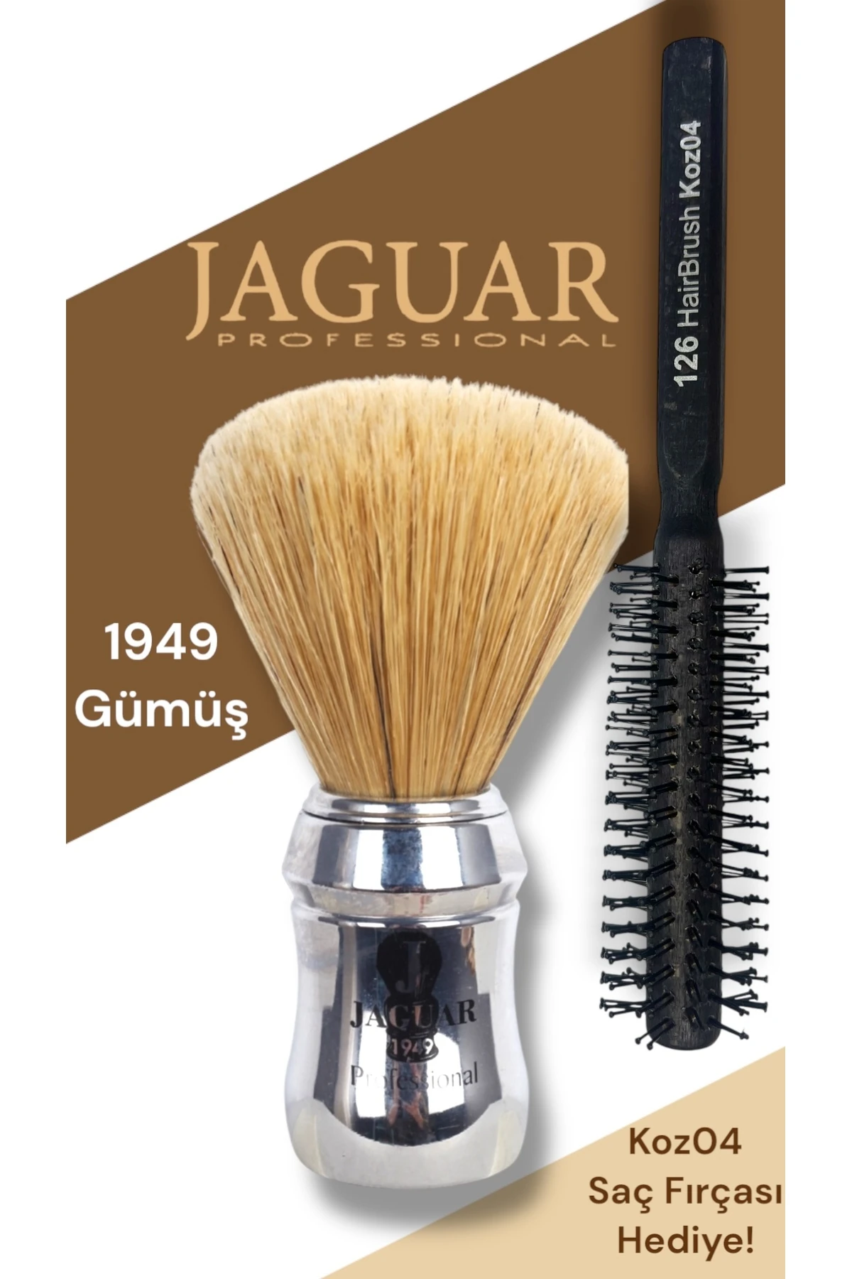1949 Sakal Fırçası & 126 Koz04 Saç Fırçası Hediyeli! main variant image