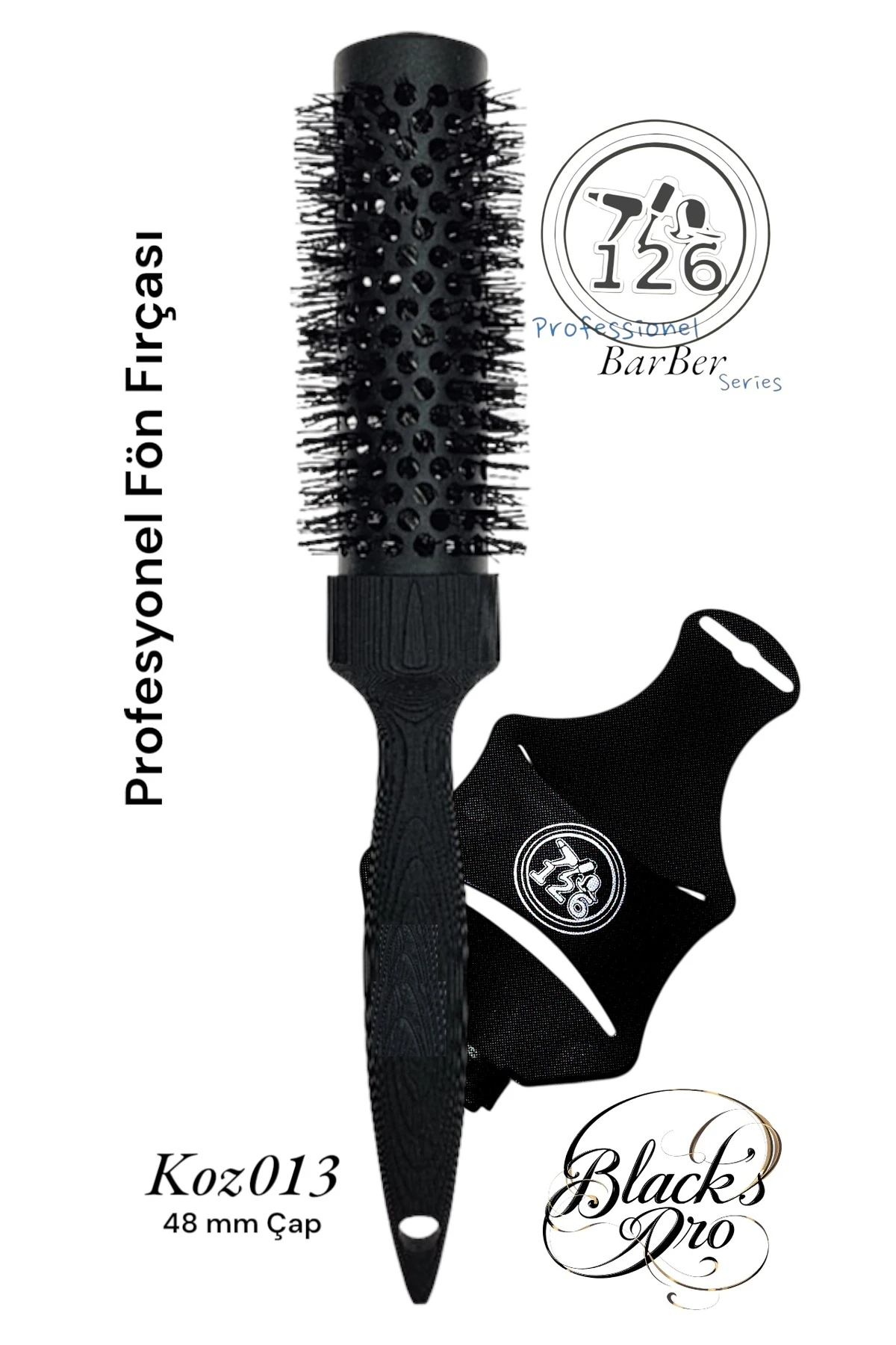 126 koz13 Profesyonel Fön Fırçası (48 mm Çap ) BLACKSPRO main variant image