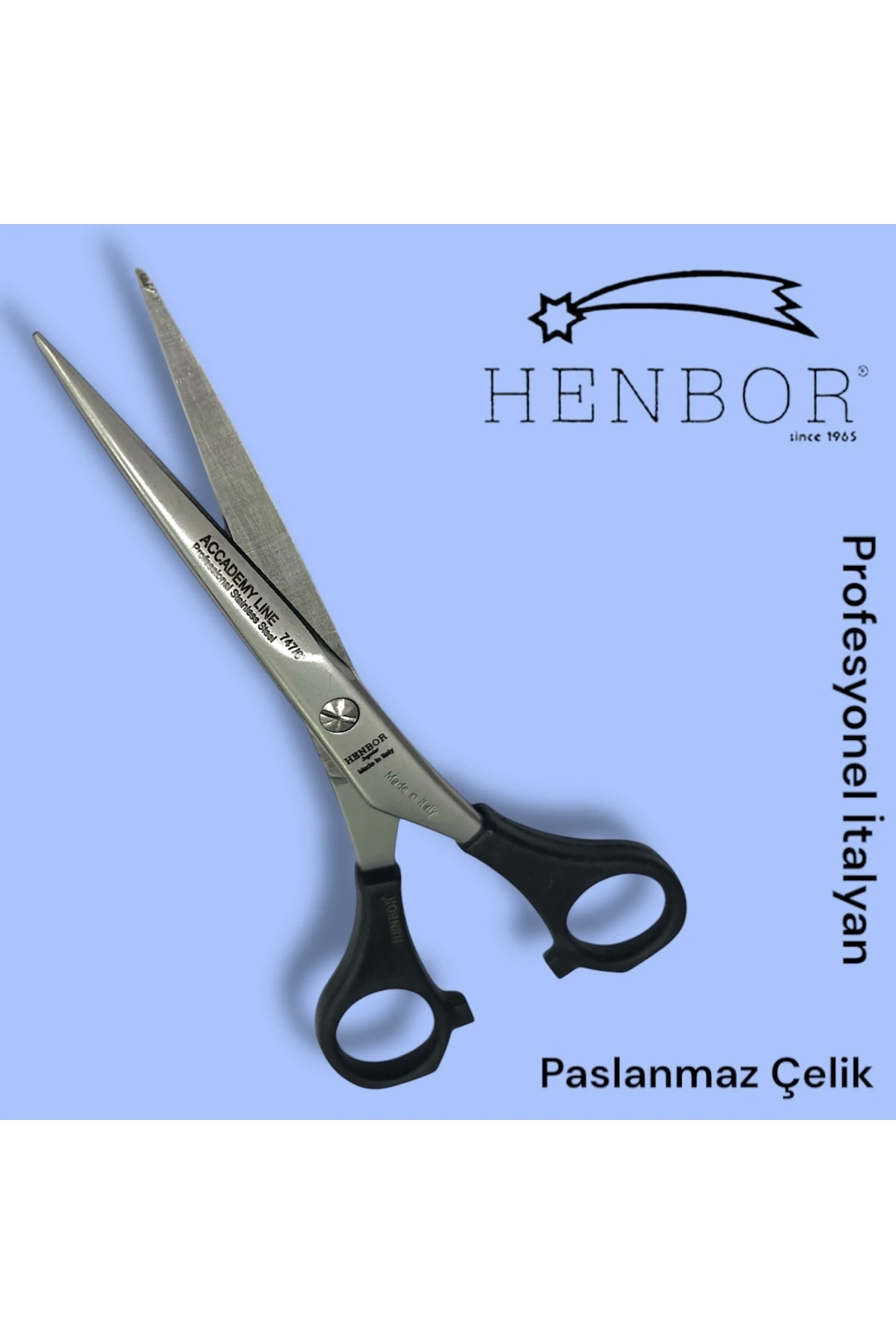 747 6 inç Plastik Saplı Paslanmaz Çelik Saç Kesme Makası - Profesyonel image