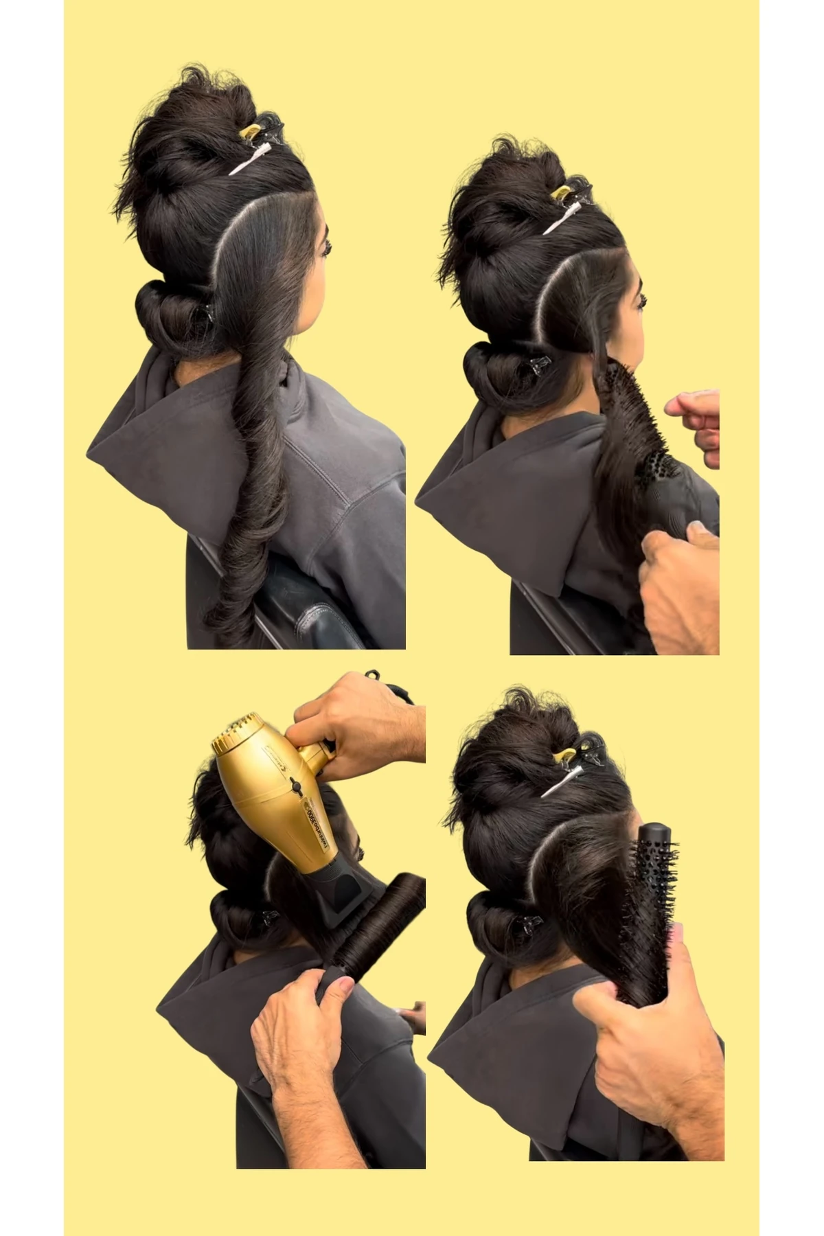 126 koz15 PROFESYONEL ‘UZUN’ Fön Fırçası (40 mm Çap , 30 cm Uzun Fırça)