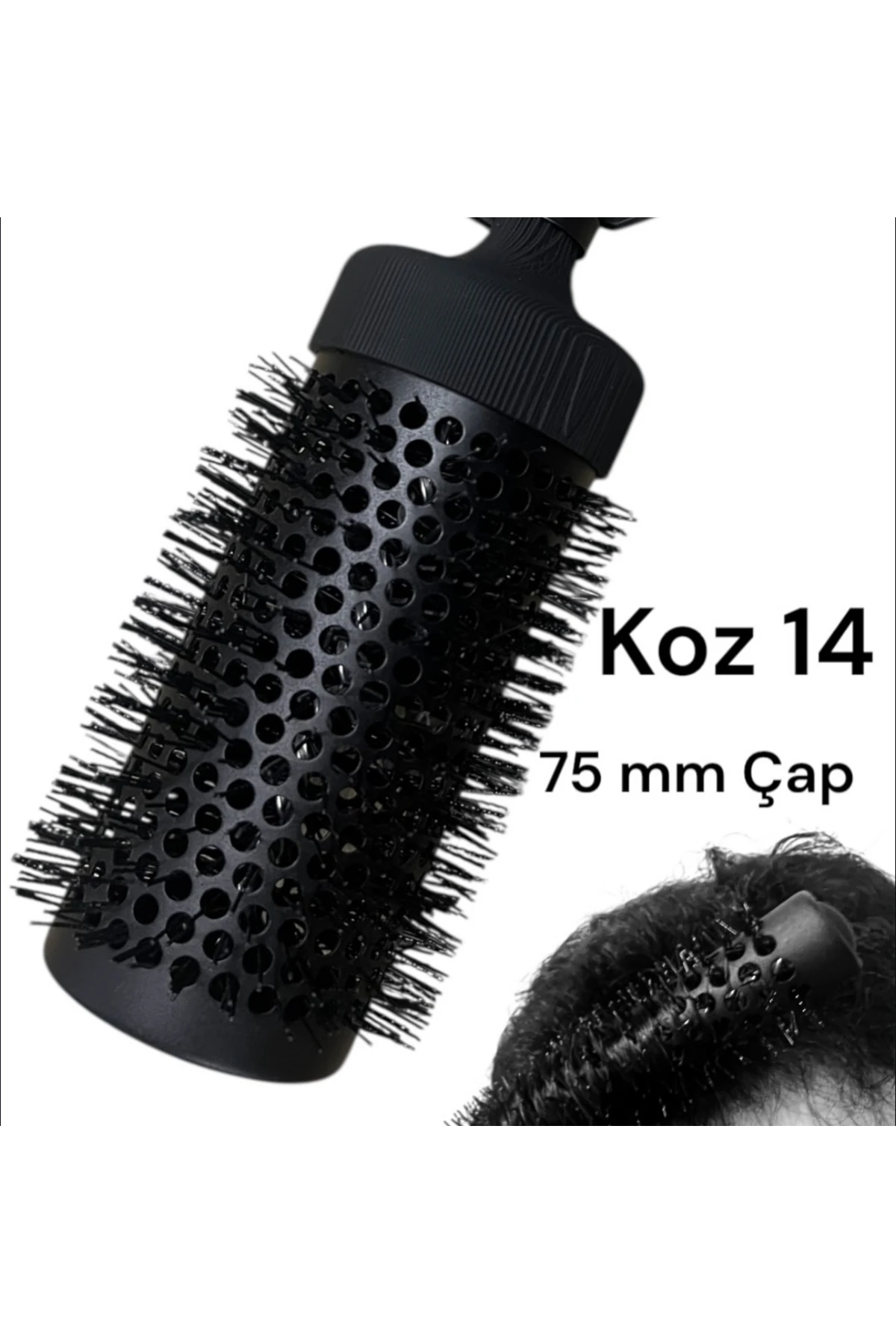 126 koz14 Profesyonel Fön Fırçası (75 mm çap) BLACKSPRO