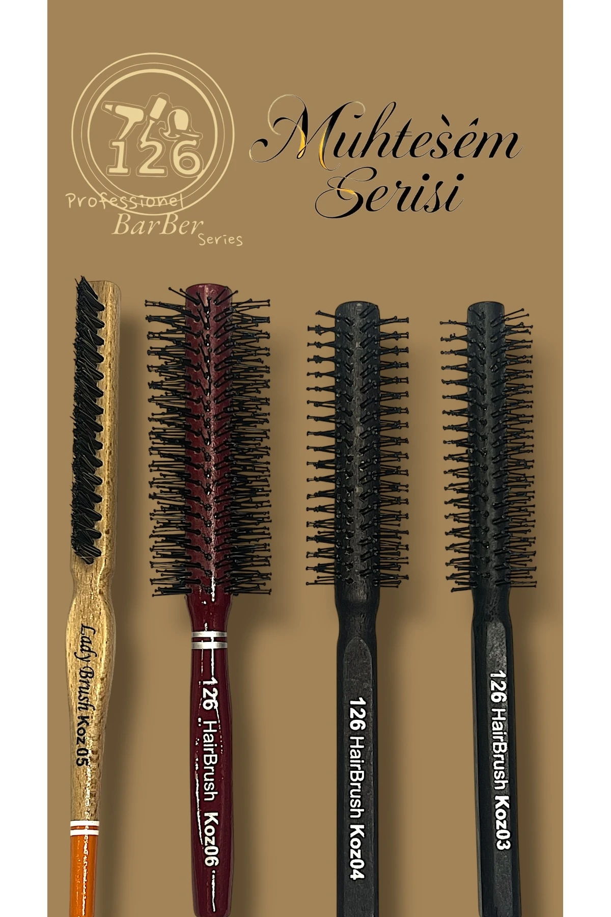 126 koz05 topuz fırçası & koz06 fön fırçası & koz 03 ve 04 Fön Fırçaları Serisi