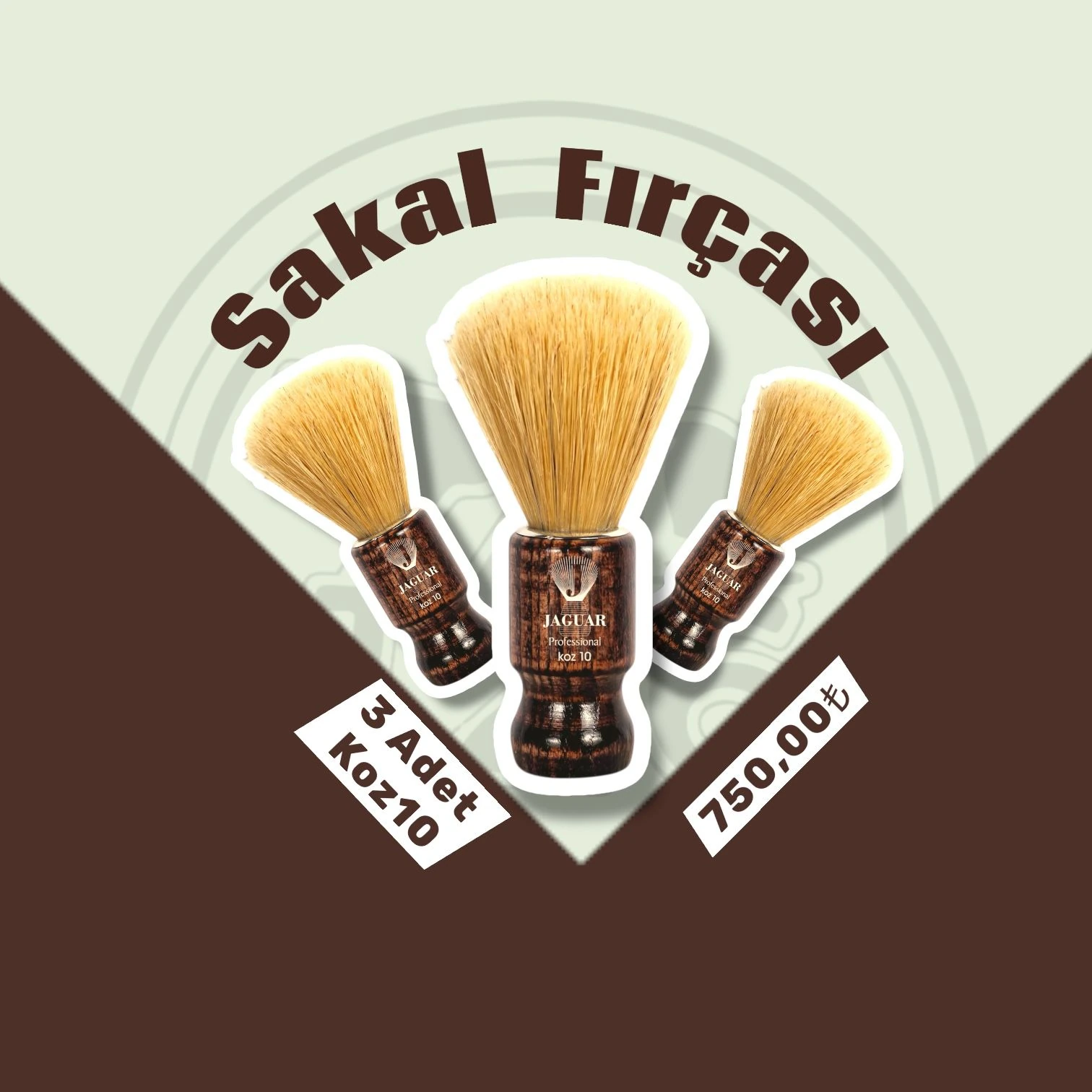 126 Koz10 Sakal Fırçası (3 Adet Kampanya Seti) main variant image