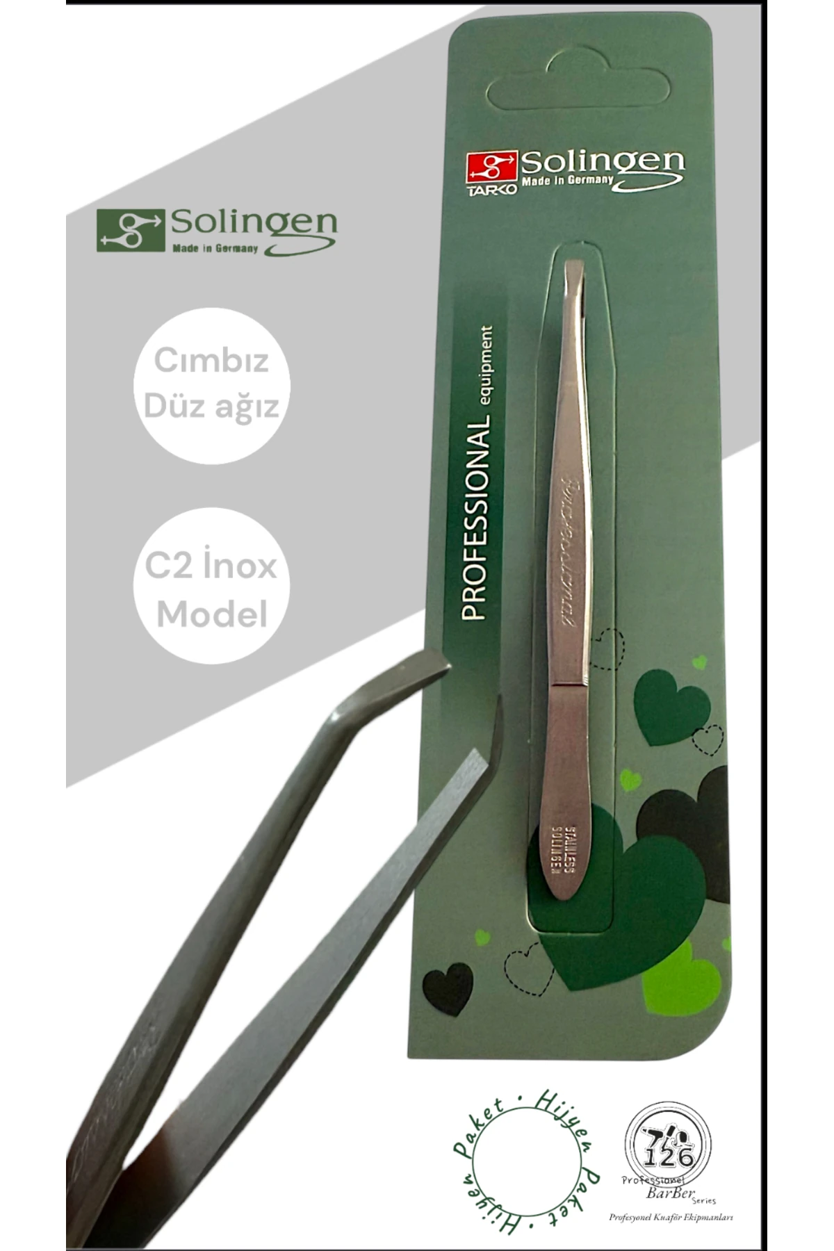 Solingen C2 Profesyonel Cımbız (İnox,Düz Ağız,Büyük) main variant image