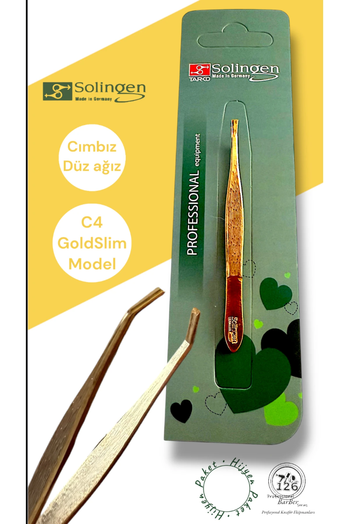 Solingen C4 Cımbız (İnce,Gold,Orta Boy) main variant image