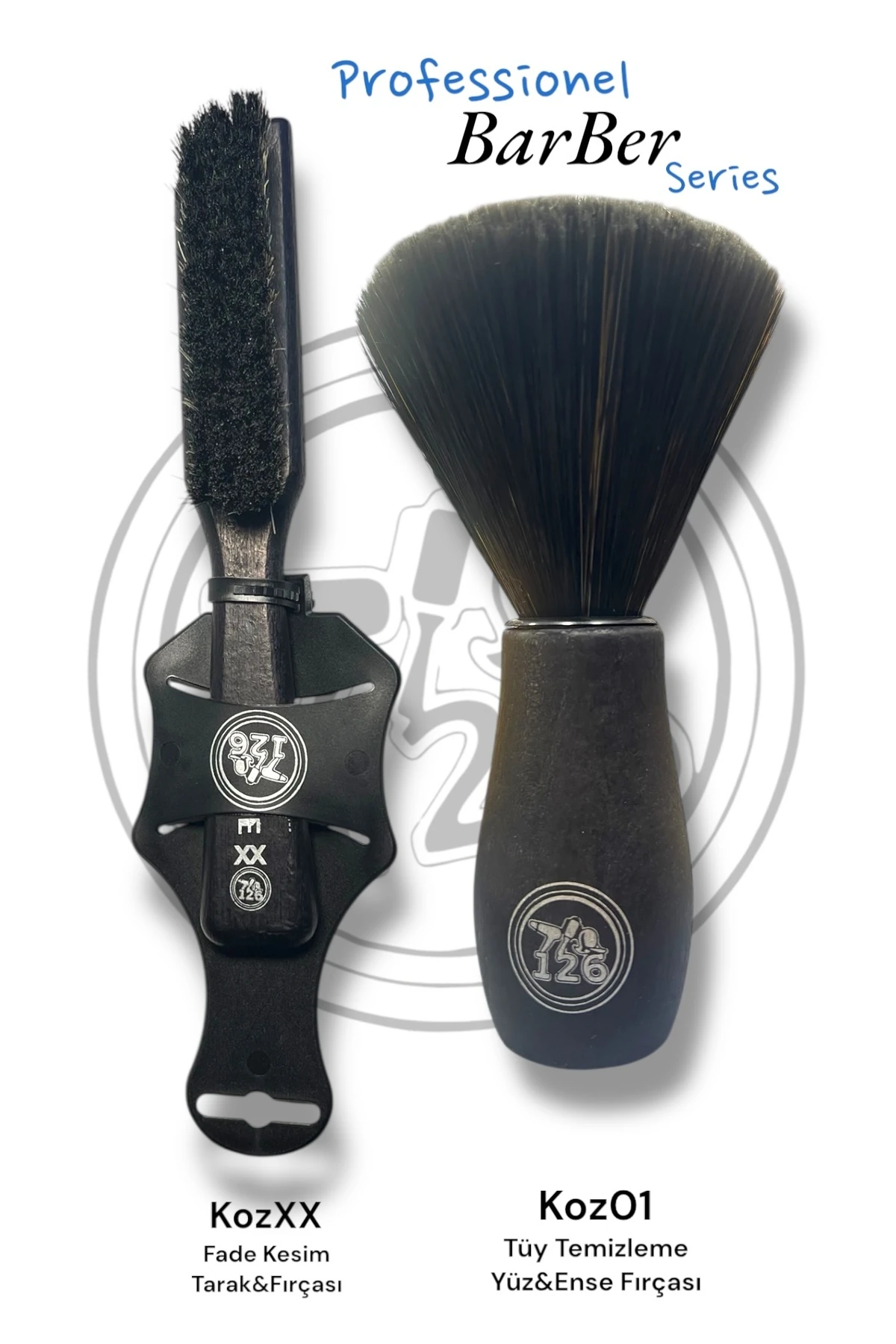 126 Fade kesim Tarak & Fırçası - 126 koz 01 Ense Yüz Temizleme Fırçası main variant image