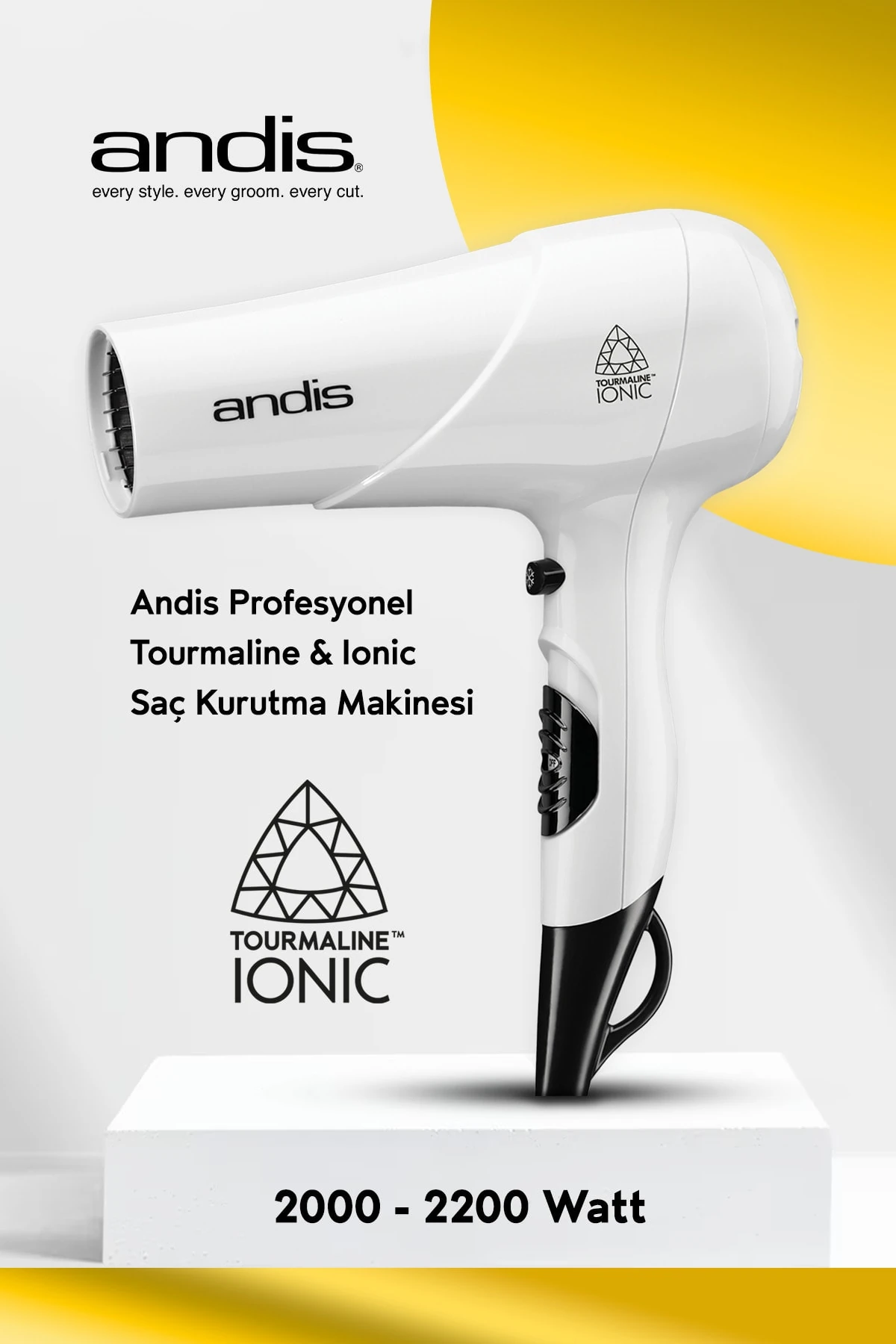 Pro Tourmaline Ionic Saç Kurutma Makinesi (2000-2200W) main variant image