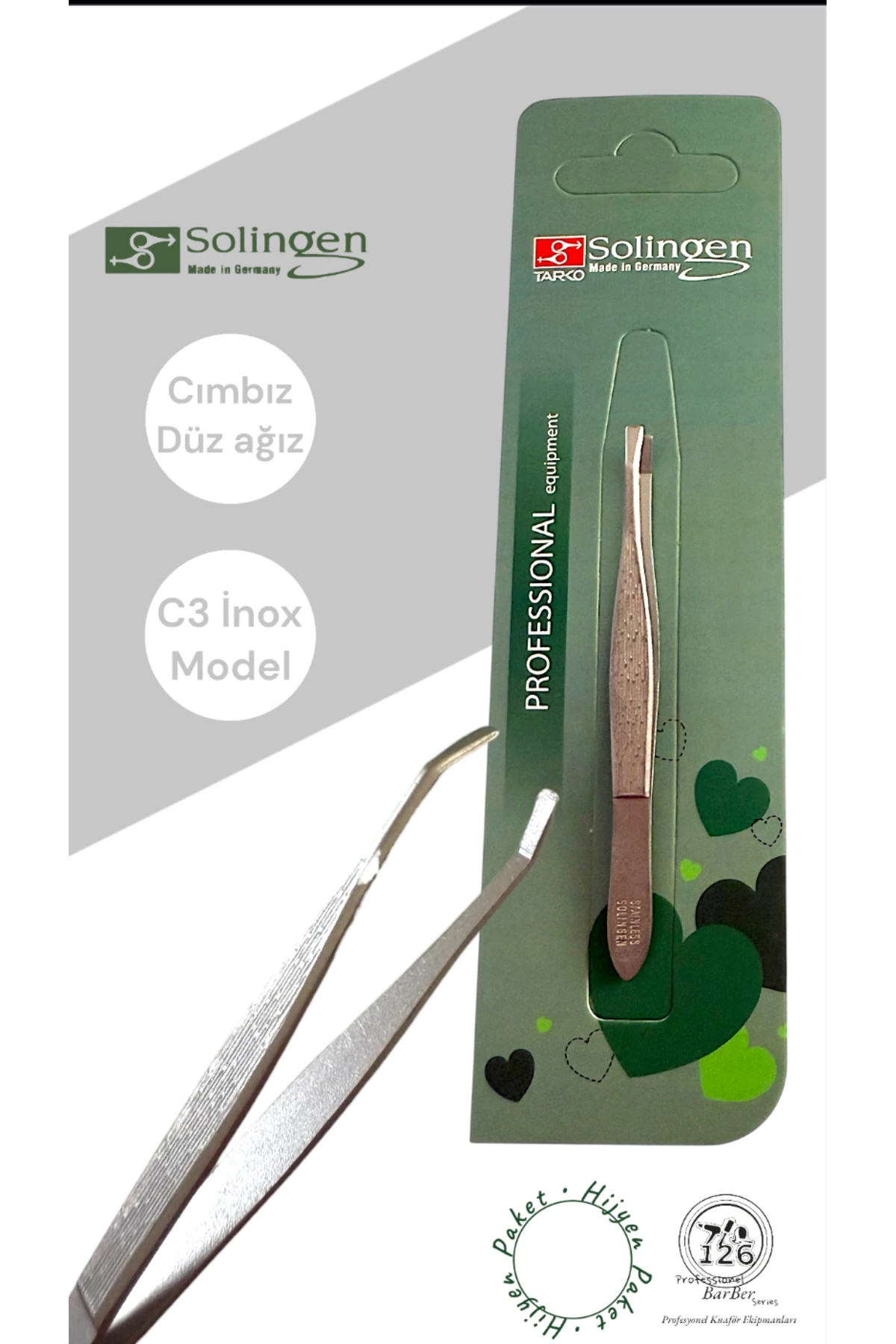 Solingen C3 Cımbız (İnox,Düz Ağız,Orta Boy) main variant image