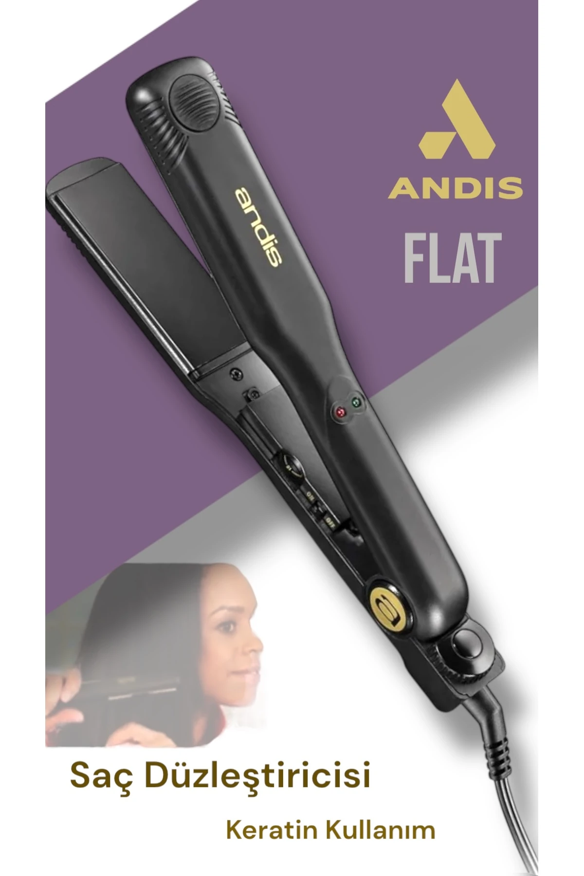 FLAT Saç Düzleştiricisi (koz07 Tarak Hediyeli) main variant image