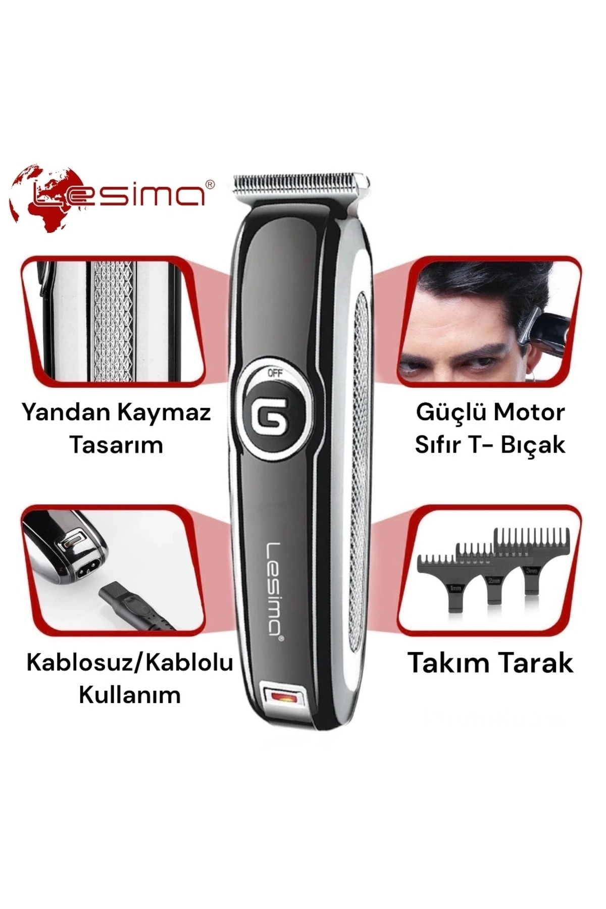 Cobra Serisi Ense Sakal Çizim Sıfırlama Makinesi G MOdel T-Bıçak image