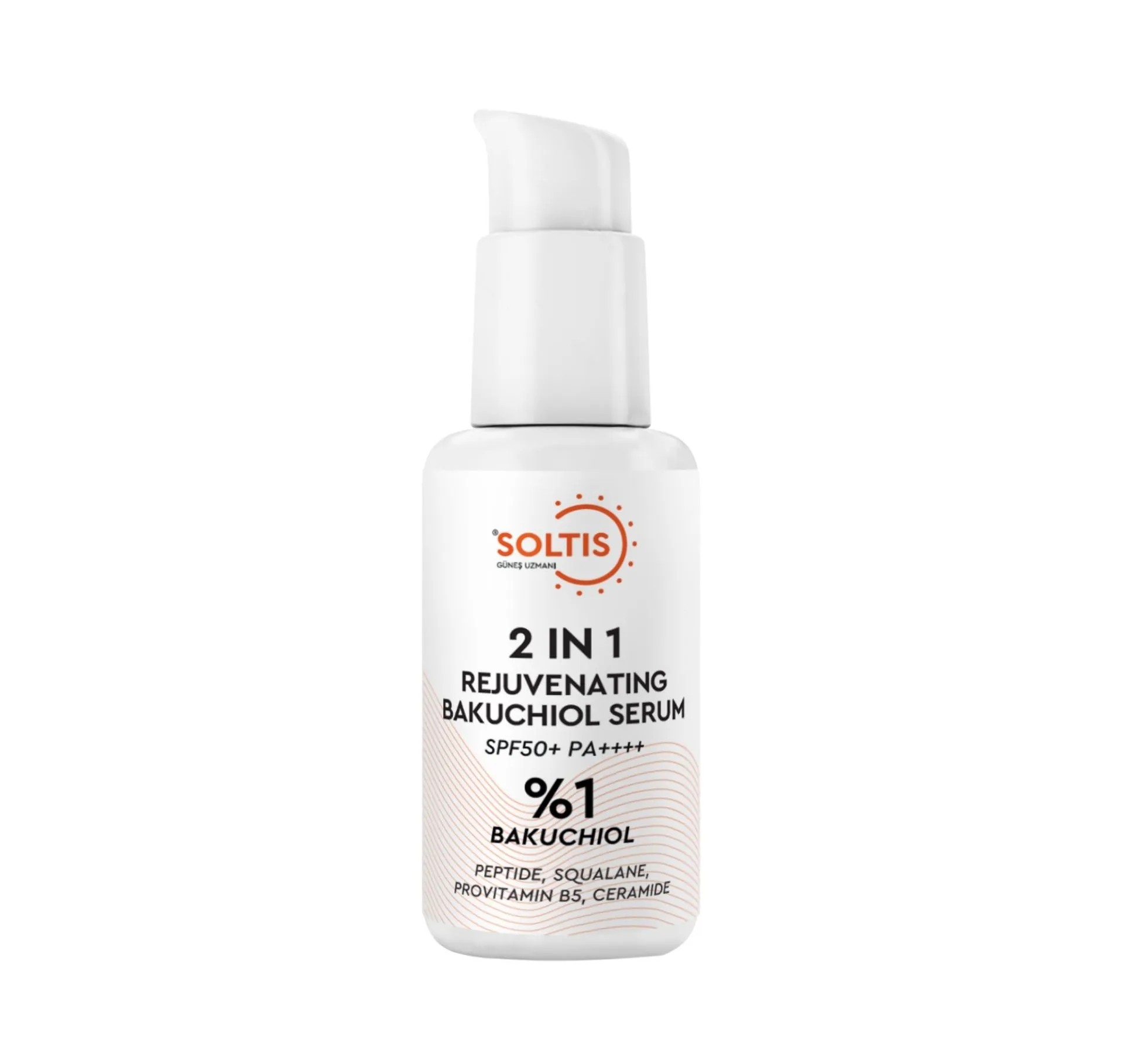 Soltis Kırışıklık ve Yaşlanma Karşıtı Onarıcı Bio retinol Serum (%1 bakuchiol) SPF50+ Pa++++