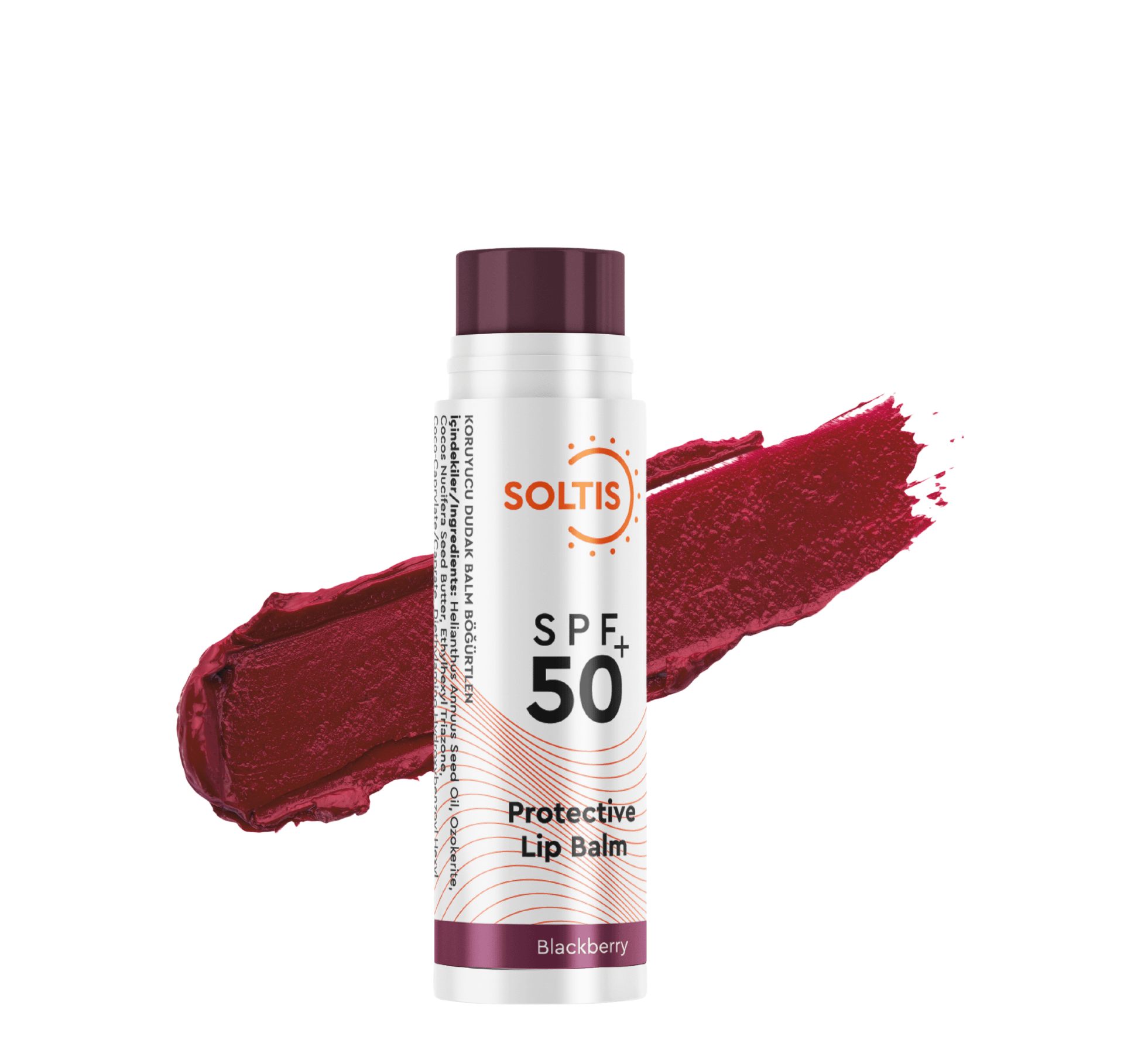 Soltis Renkli Dudak Nemlendiricisi SPF50+ Böğürtlen