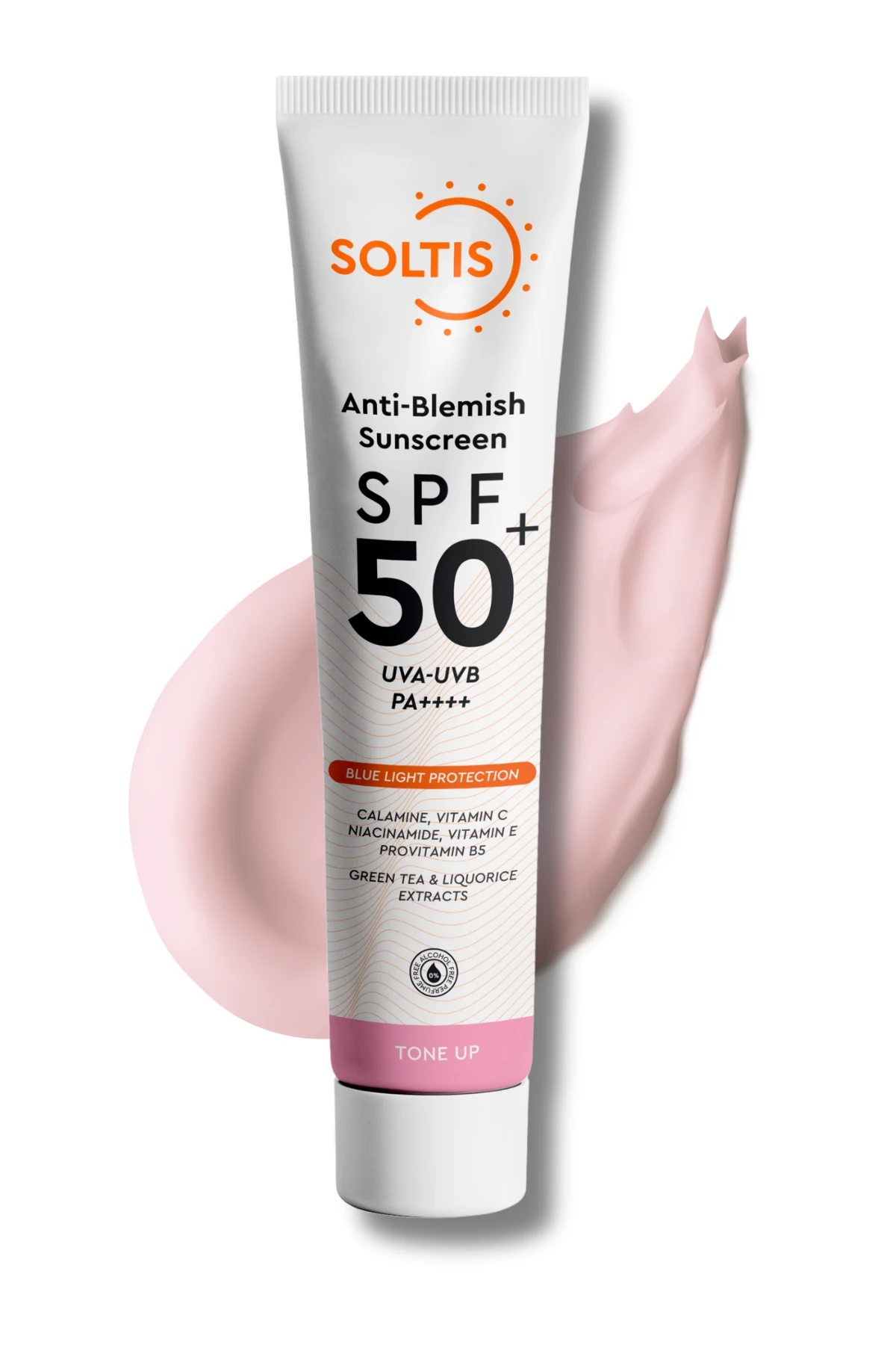 Soltis Leke Karşıtı ve Ton Eşitleyici Pembe Güneş Koruyucu Krem SPF50+ Pa++++
