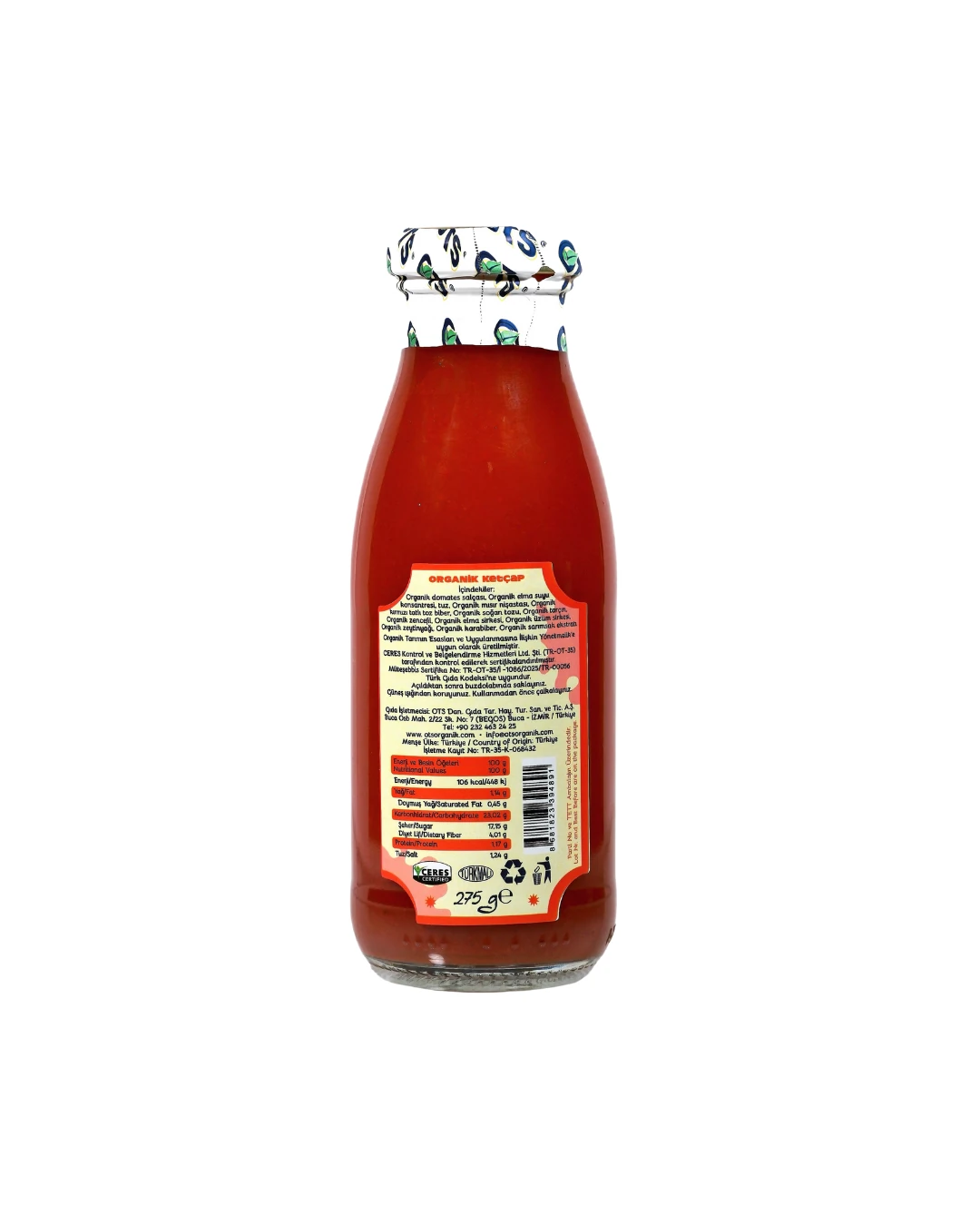 Ots Organik Ketçap 275 gr