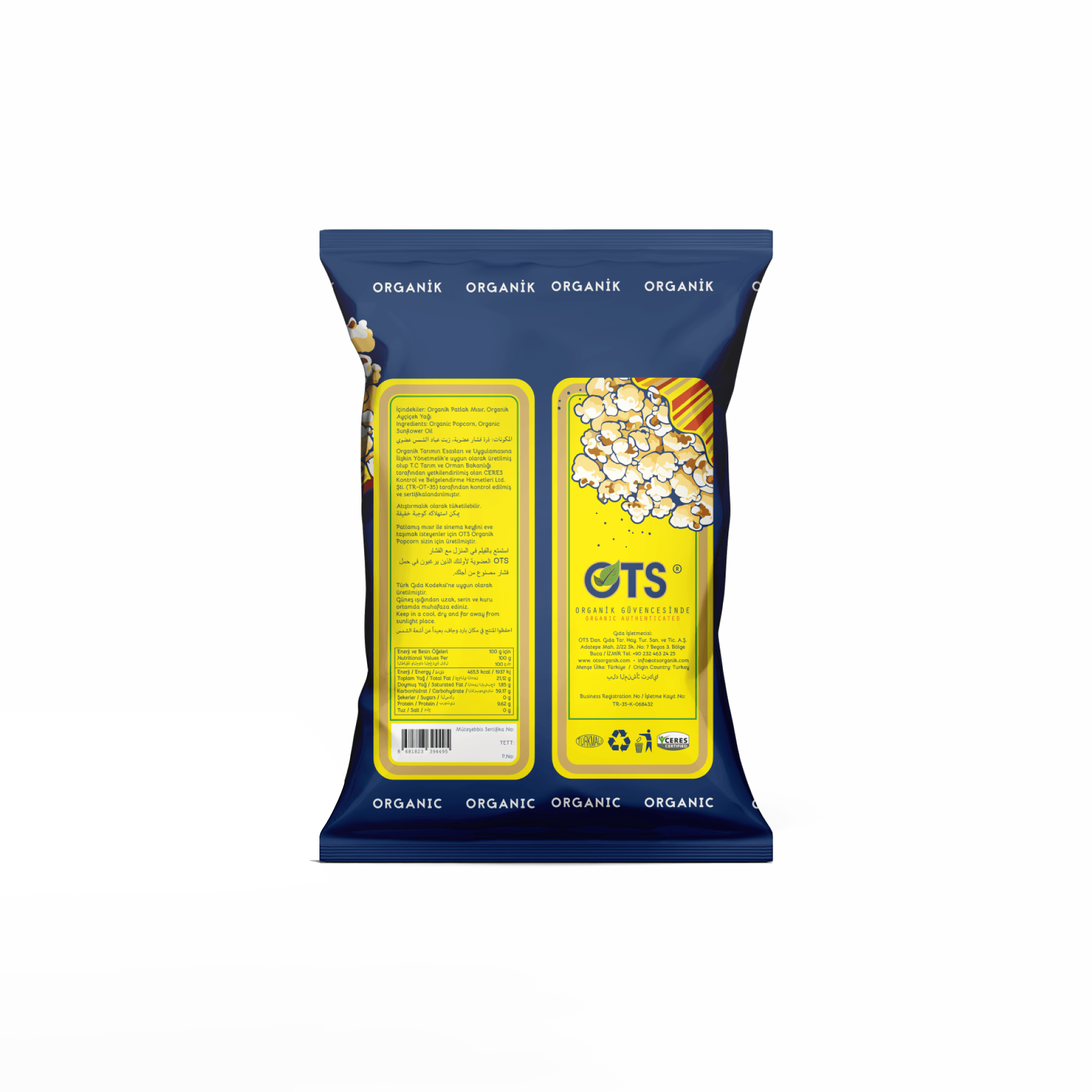 OTS Organic Popped Corn 70g