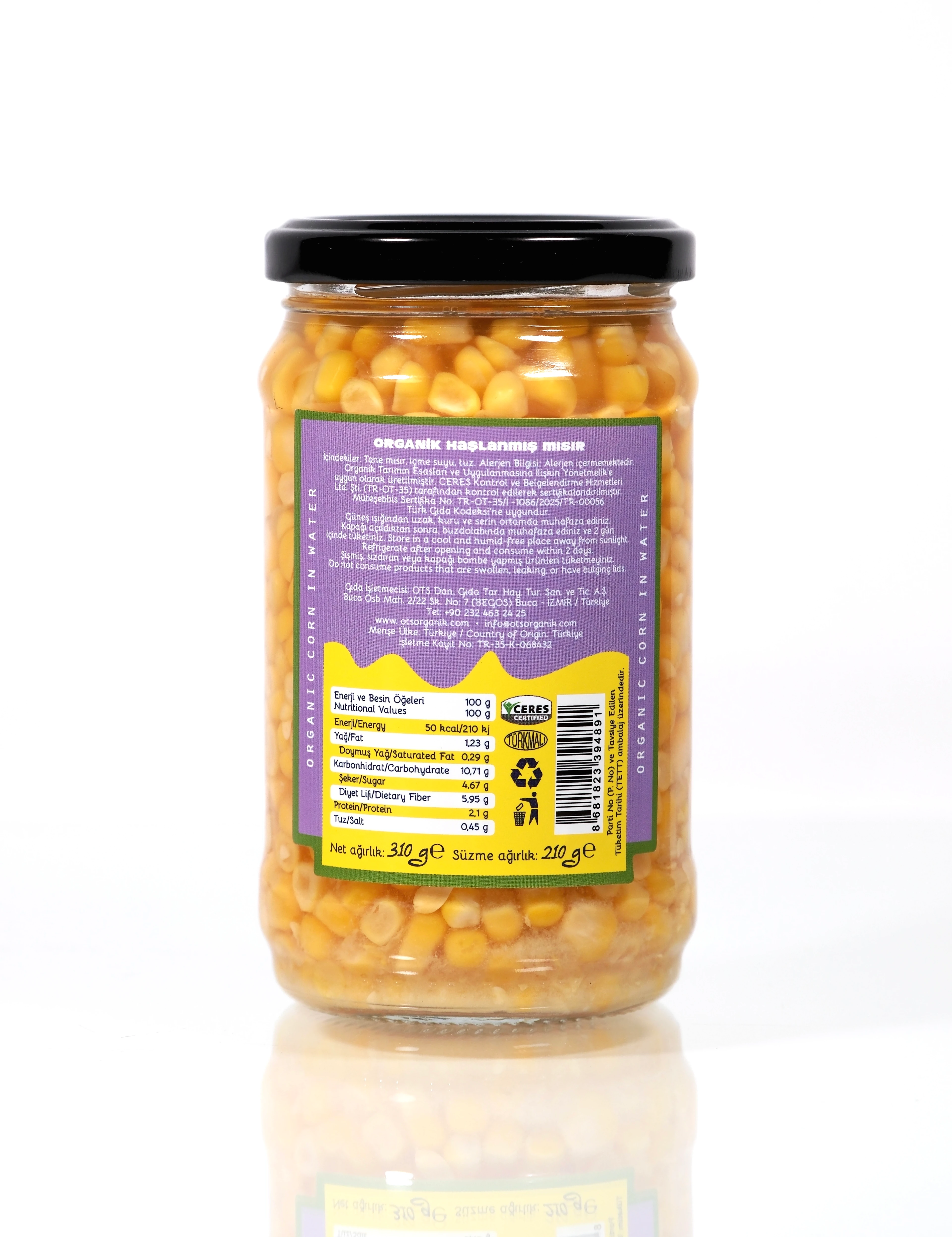 Ots Organik Haşlanmış Mısır