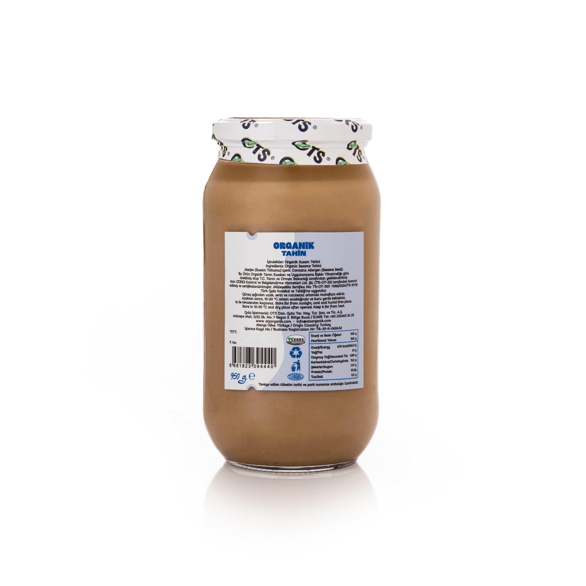 Ots Organik Tahin 950 g