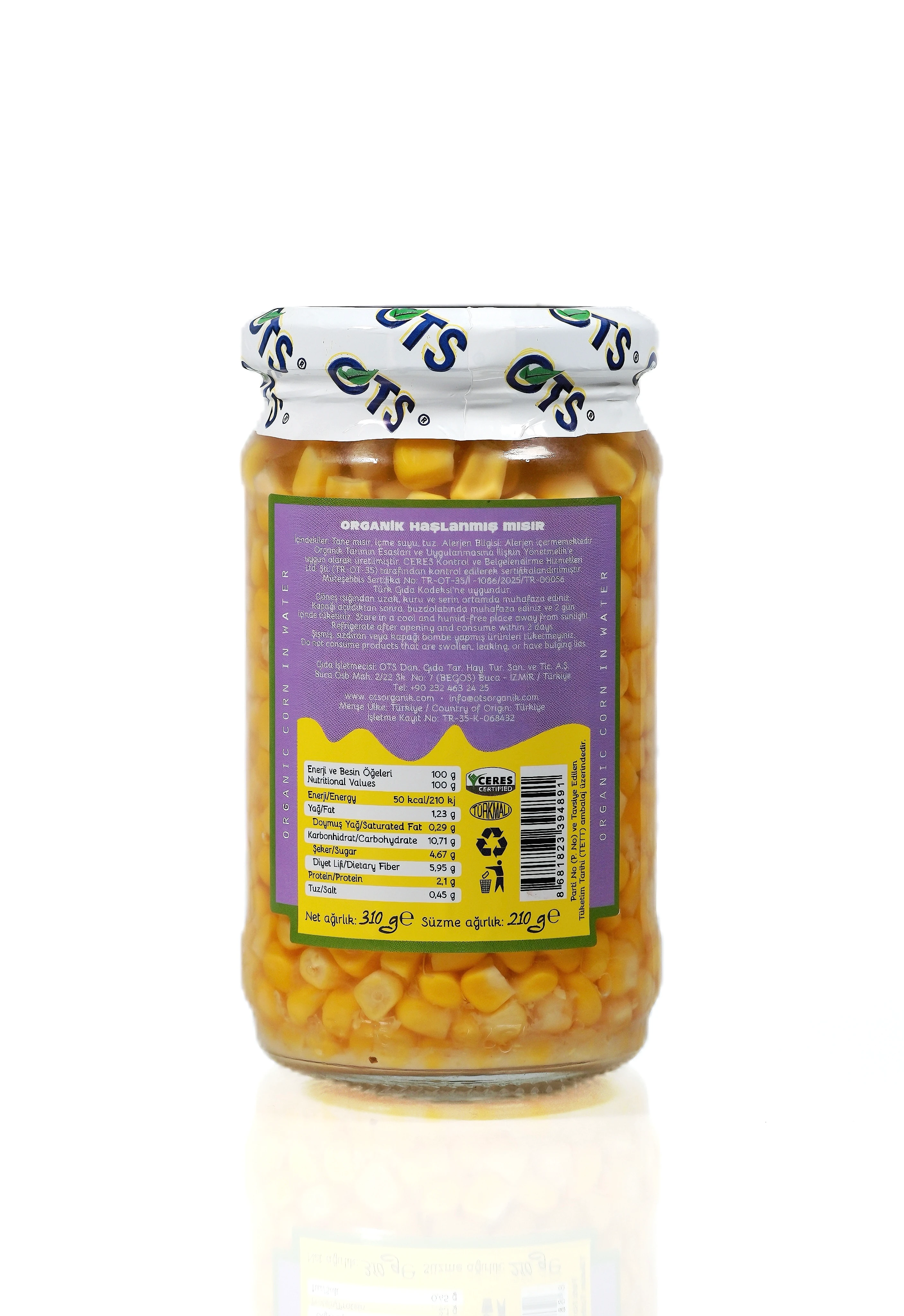 Ots Organik Haşlanmış Mısır