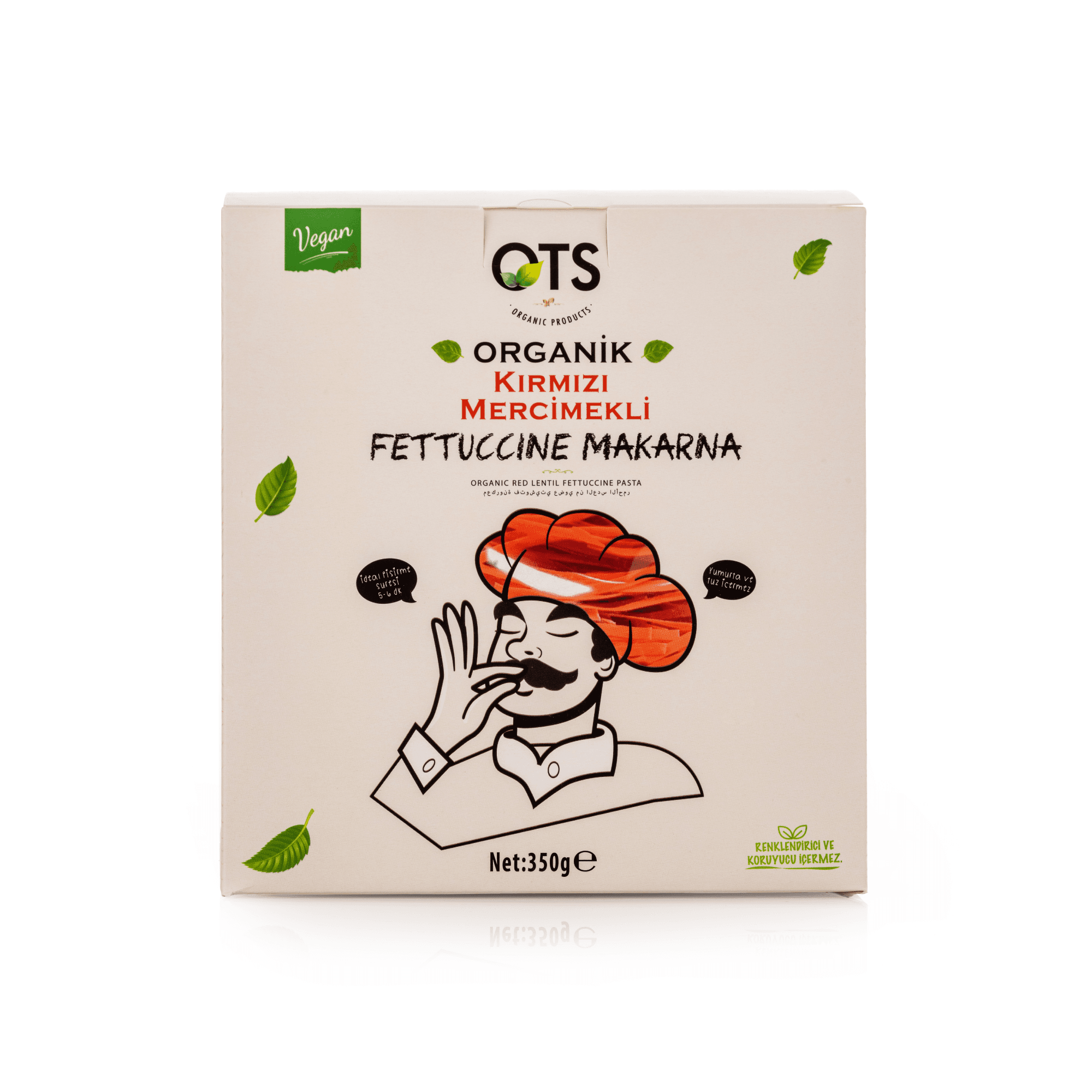 Organik Kırmızı Mercimekli Fettuccini