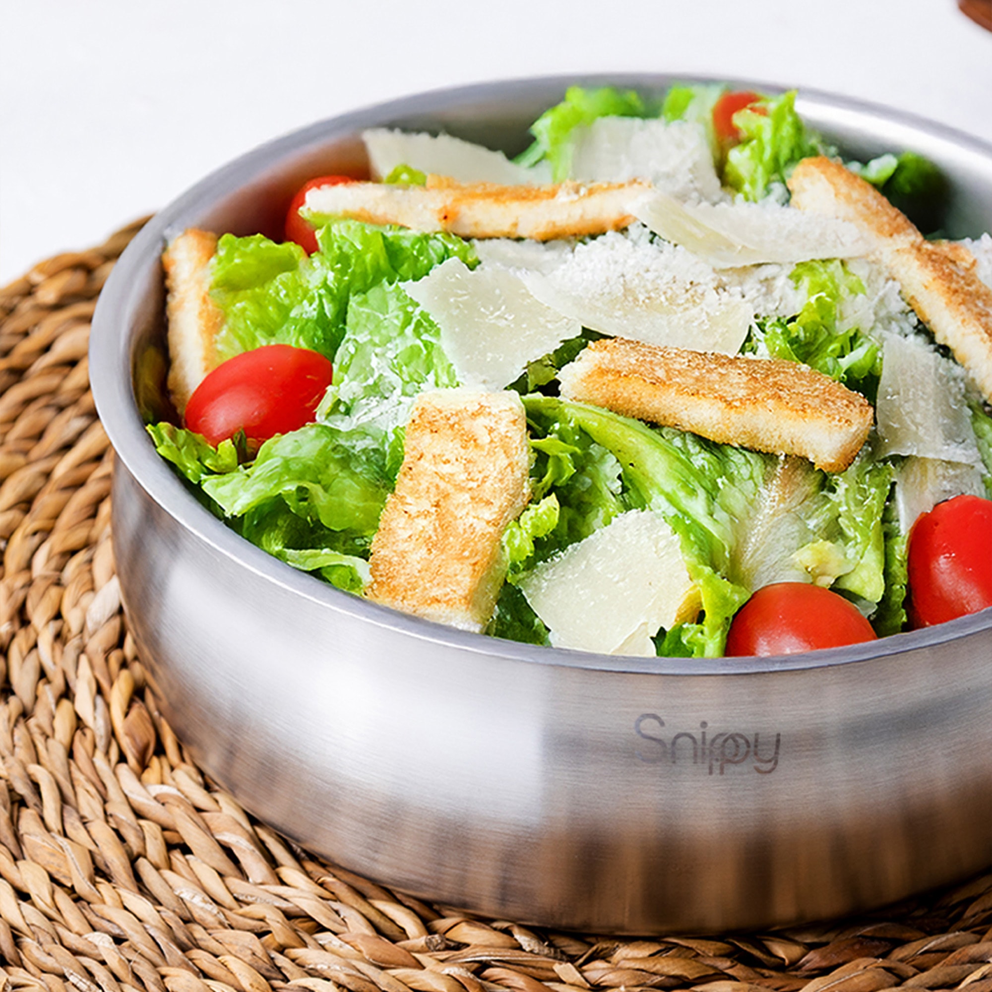  Inoxa - Paslanmaz Çelik Salata Kasesi 20 cm
