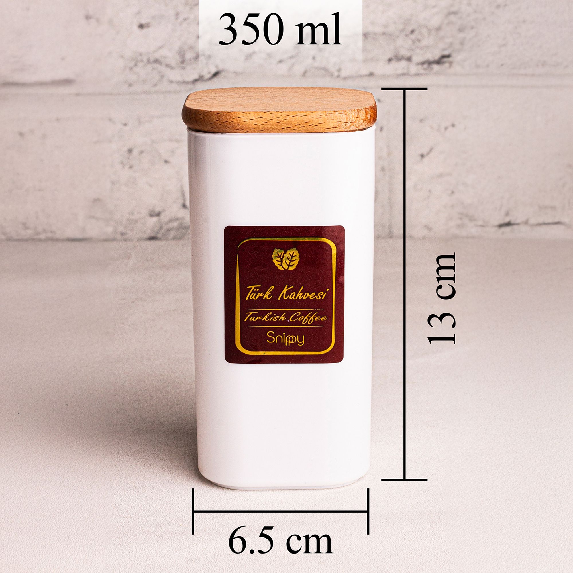 Boxy Beyaz - 6'lı Etiketli Baharatlık Takımı 350 ml