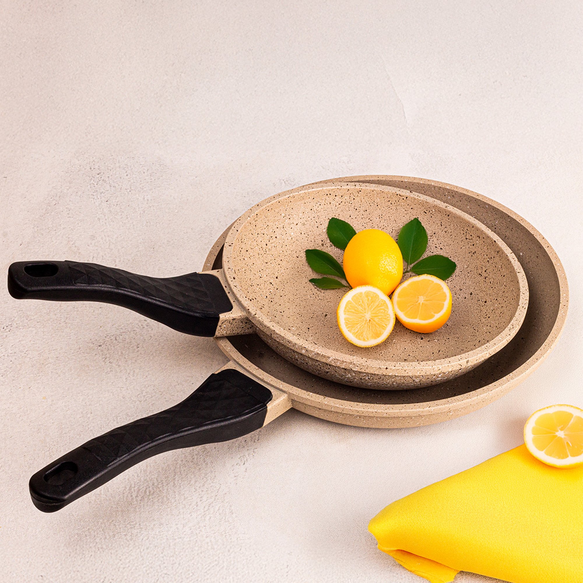 Best Chef - 2'li Döküm Tava Seti Vizon 20-24 cm