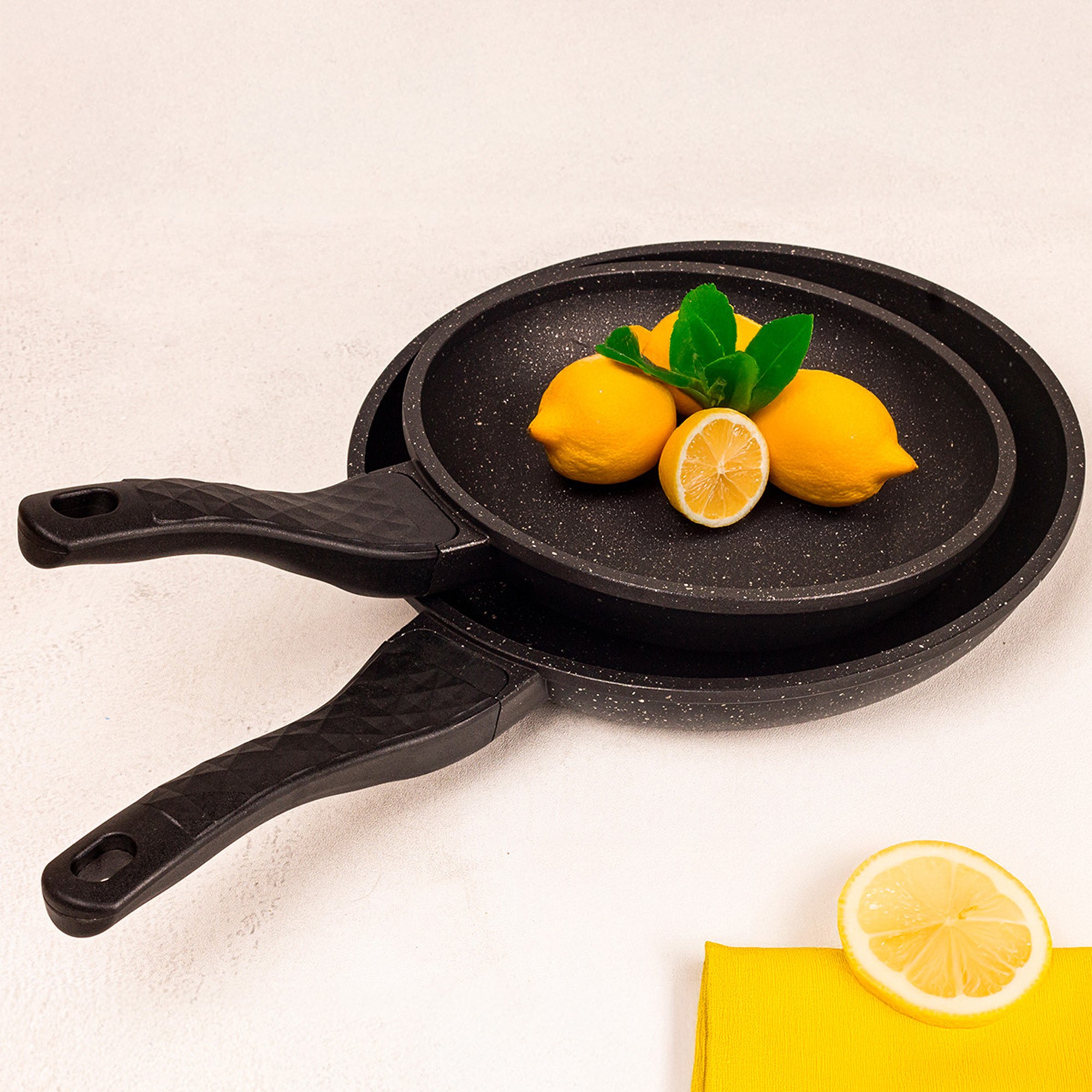 Best Chef - 2'li Döküm Tava Seti Siyah 20-24 cm