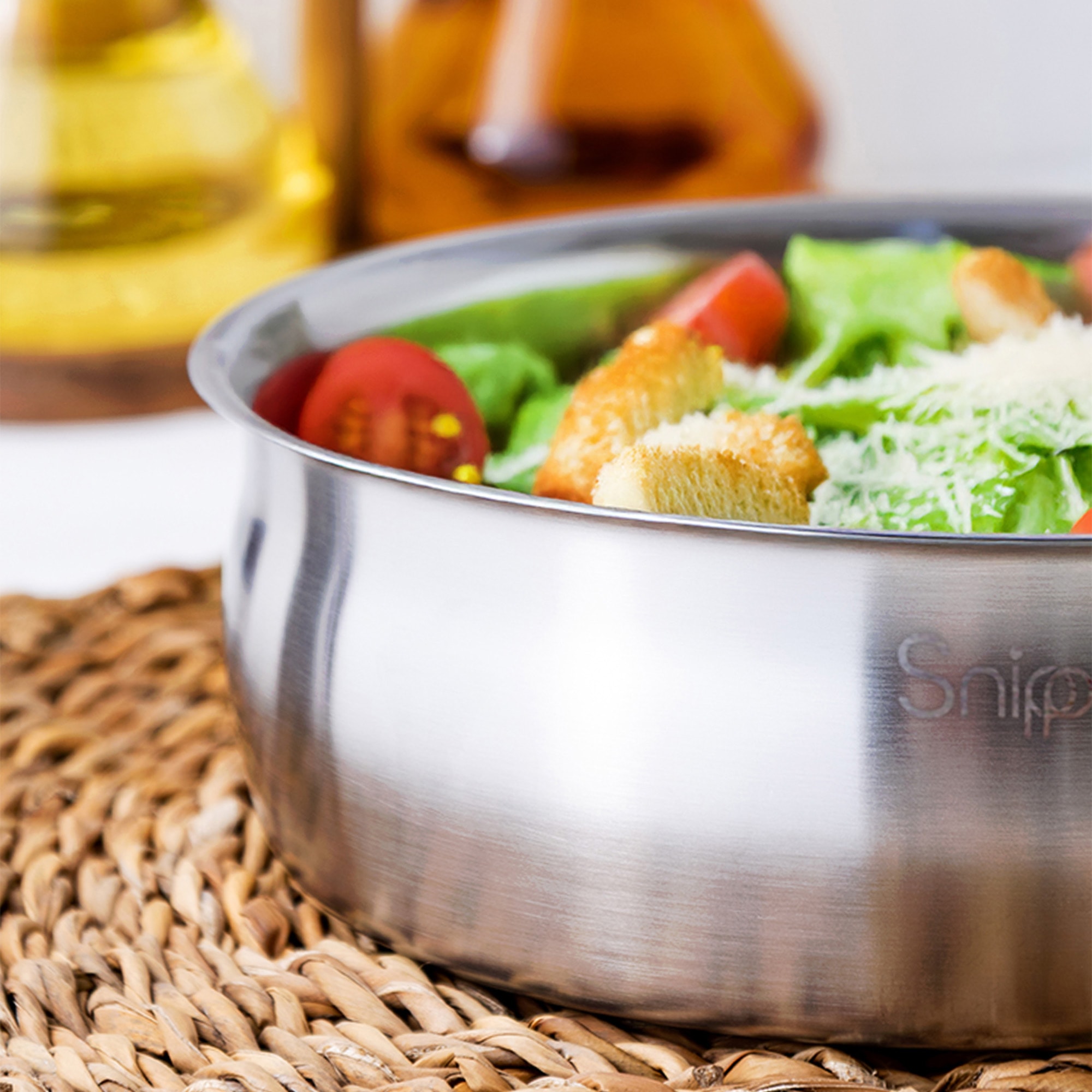  Inoxa - Paslanmaz Çelik Salata Kasesi 20 cm