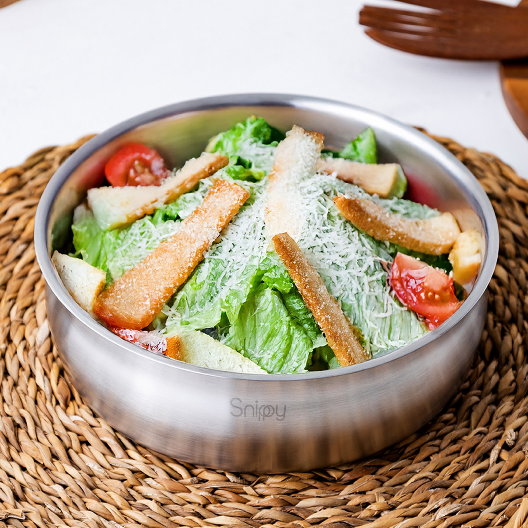  Inoxa - Paslanmaz Çelik Salata Kasesi 20 cm