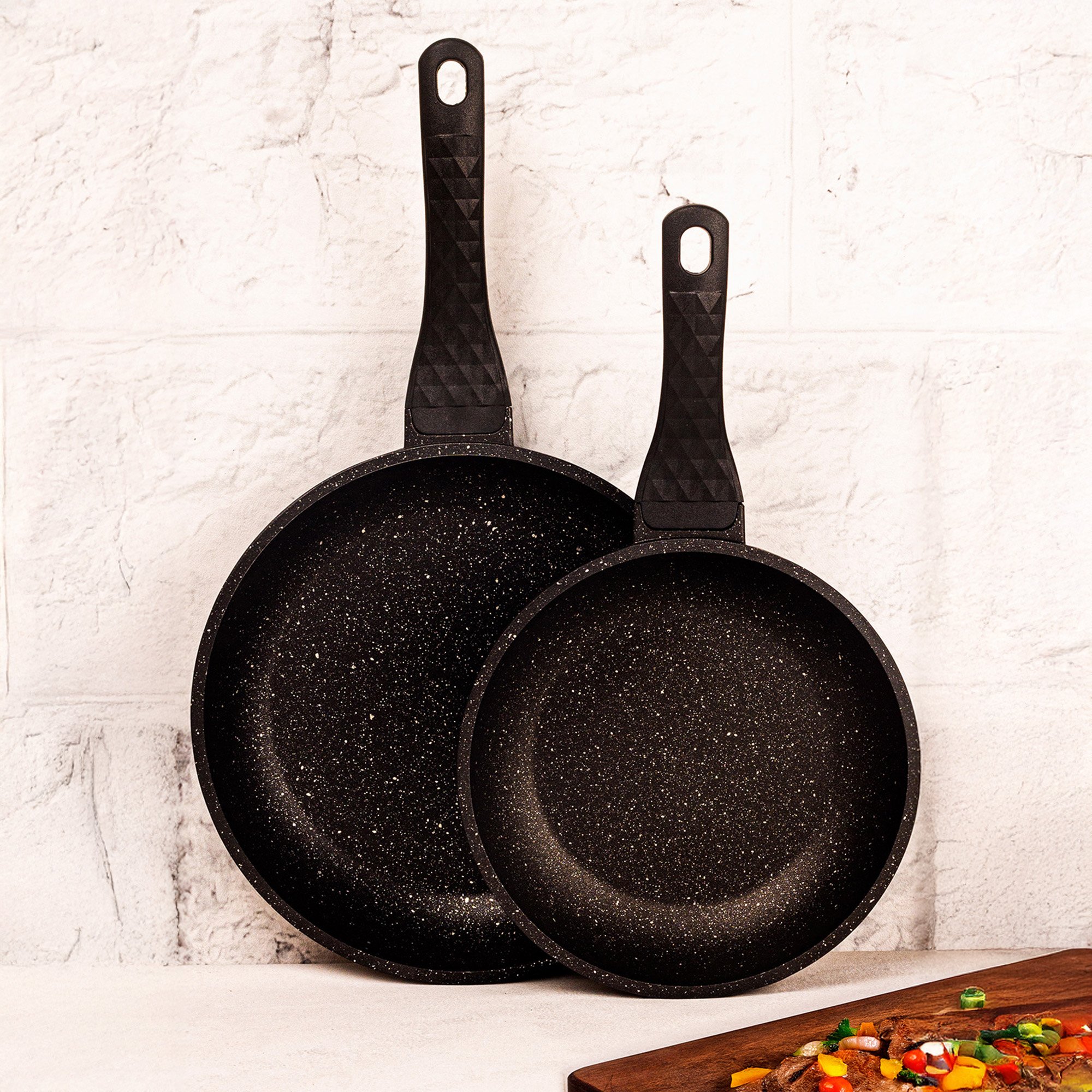 Best Chef - 2'li Döküm Tava Seti Siyah 20-24 cm