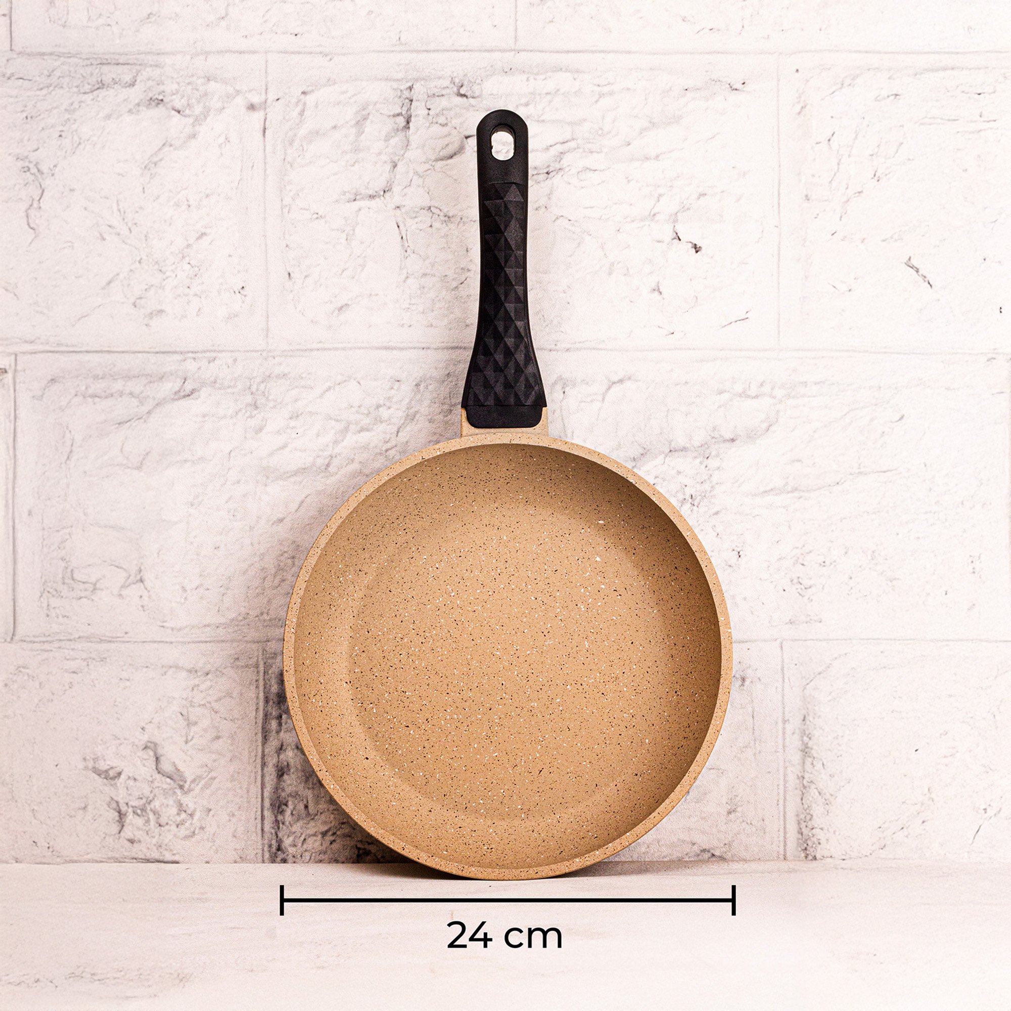 Best Chef - 3'lü Döküm Tava Seti Vizon 20-24-28 cm