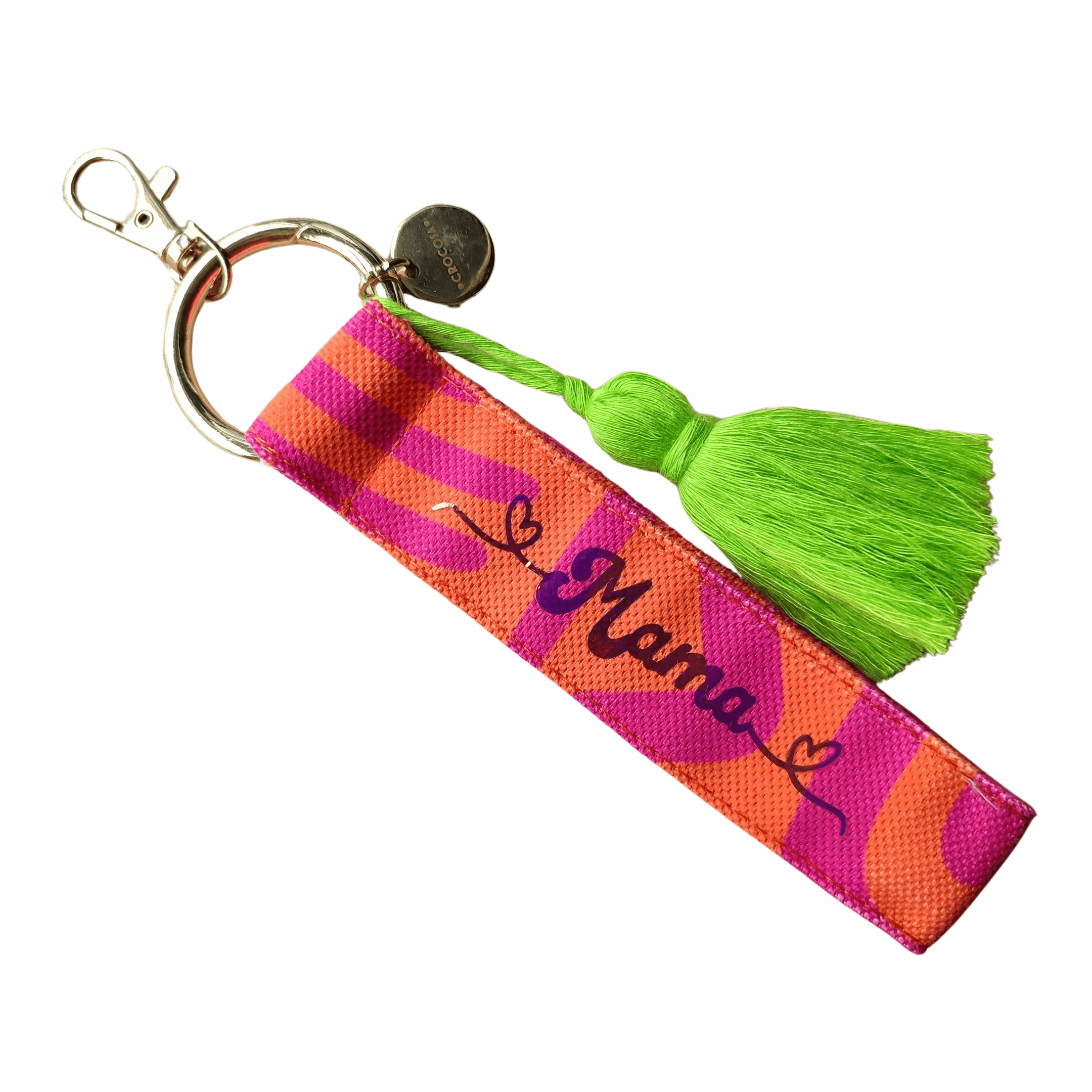 Crocosa Fabric Keychain (Customizable) - Coral