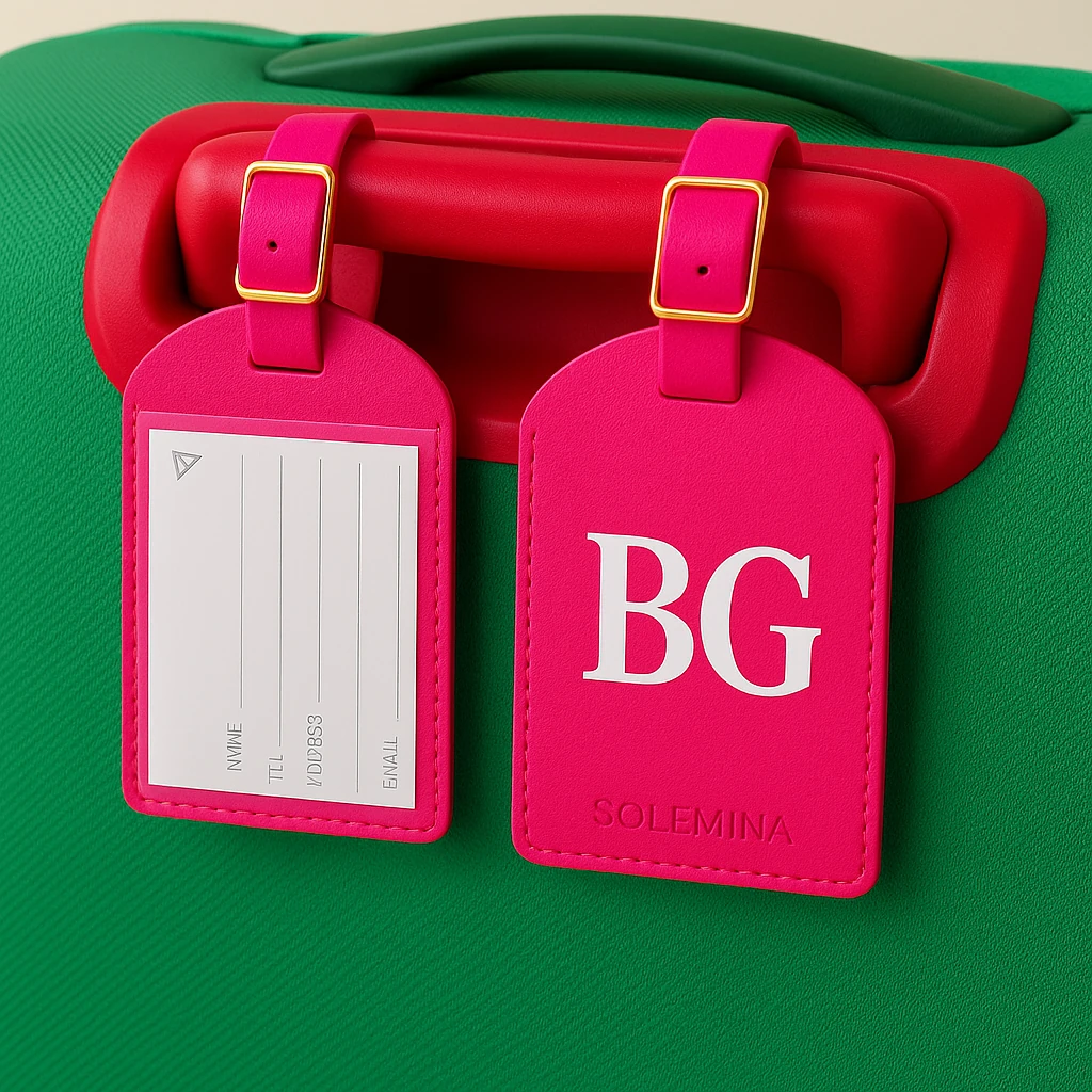 Deri Bavul Etiketi (Kişiselleştirilebilir)