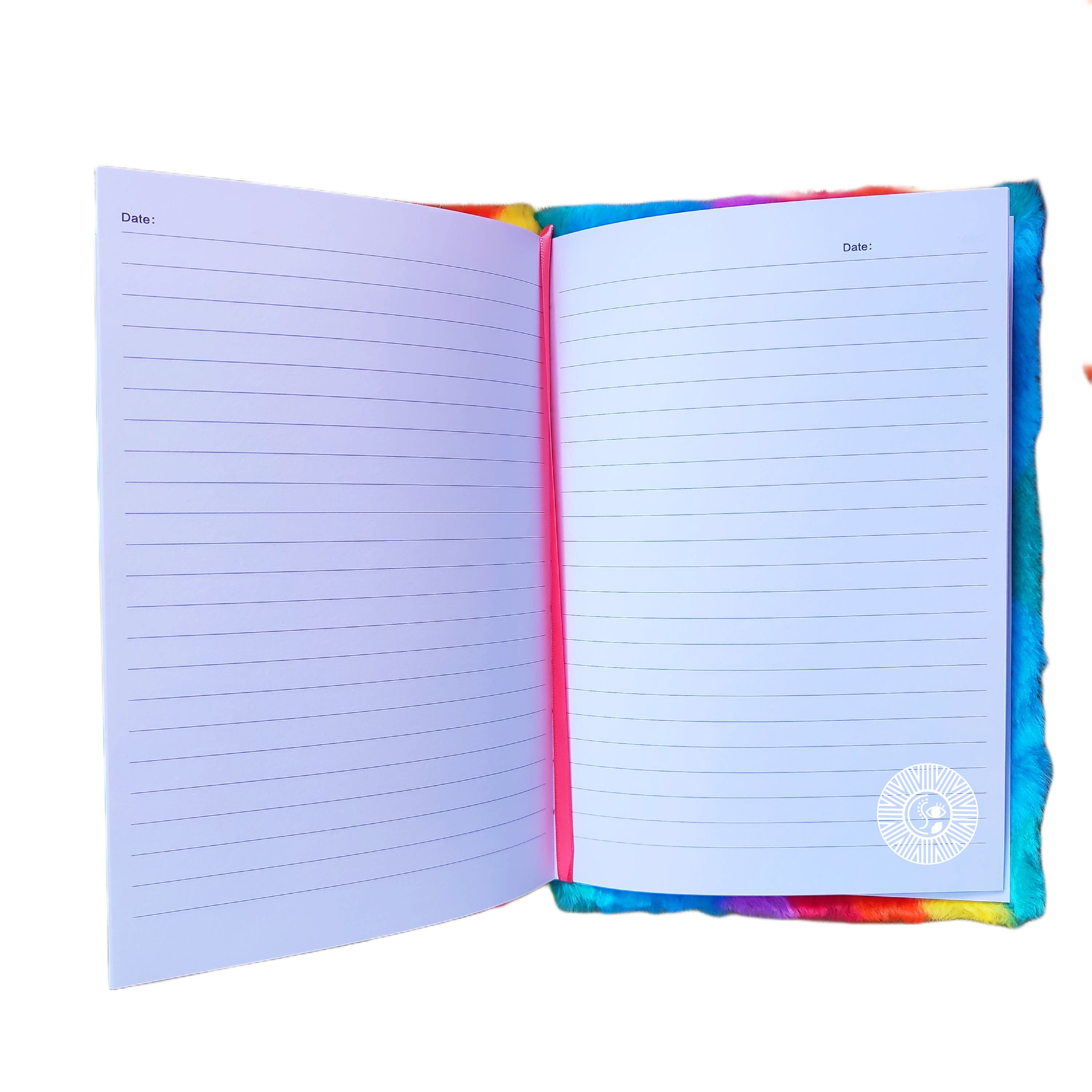 Plush Rainbow A5 Striped Notebook