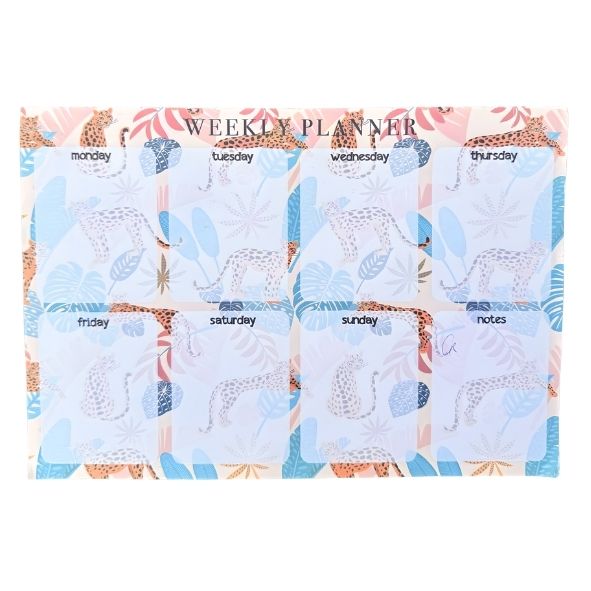 Haftalık Planner – Çita Desenli Planlayıcı Defter